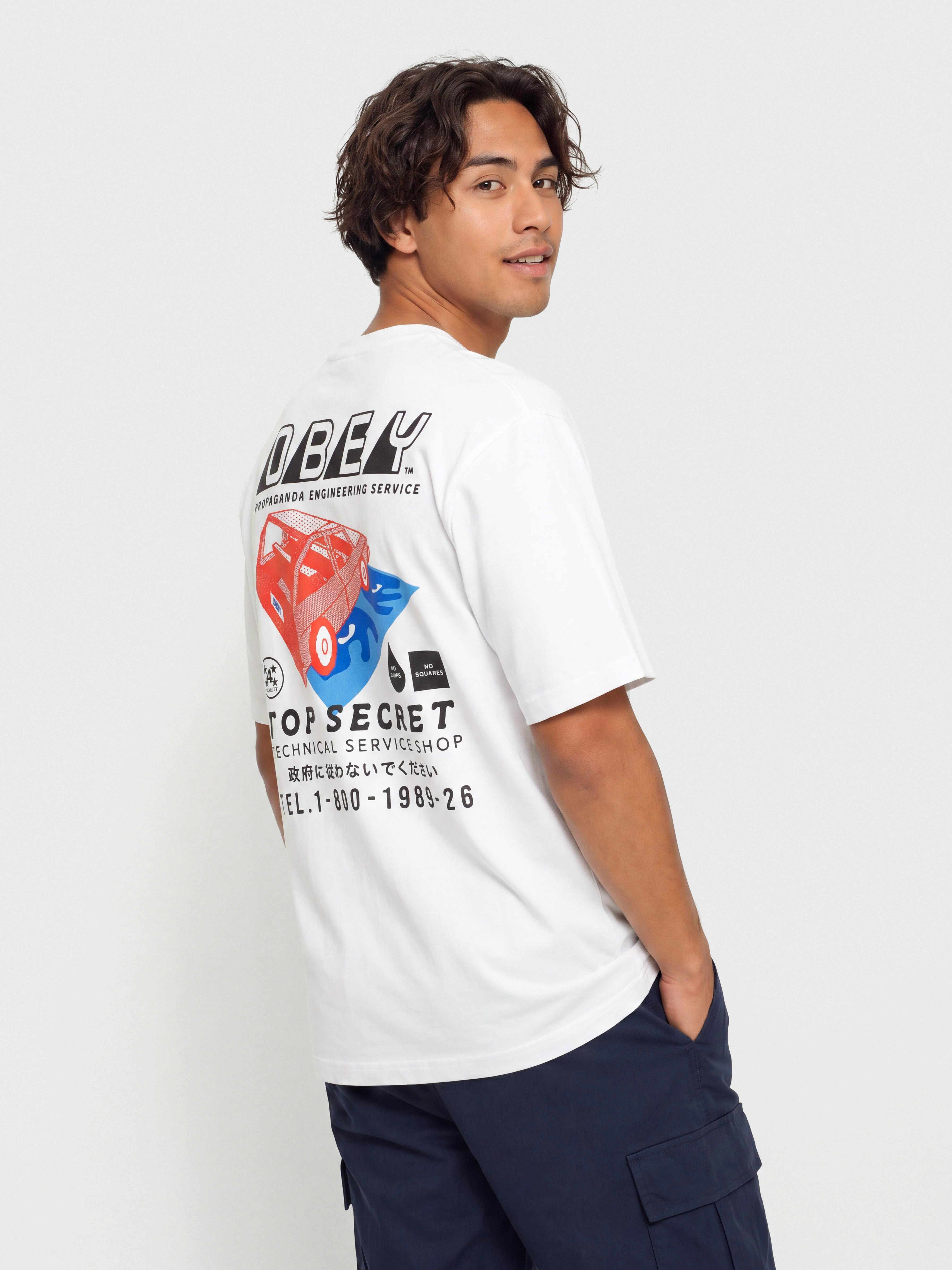 T-shirt OBEY Top Secret (white)