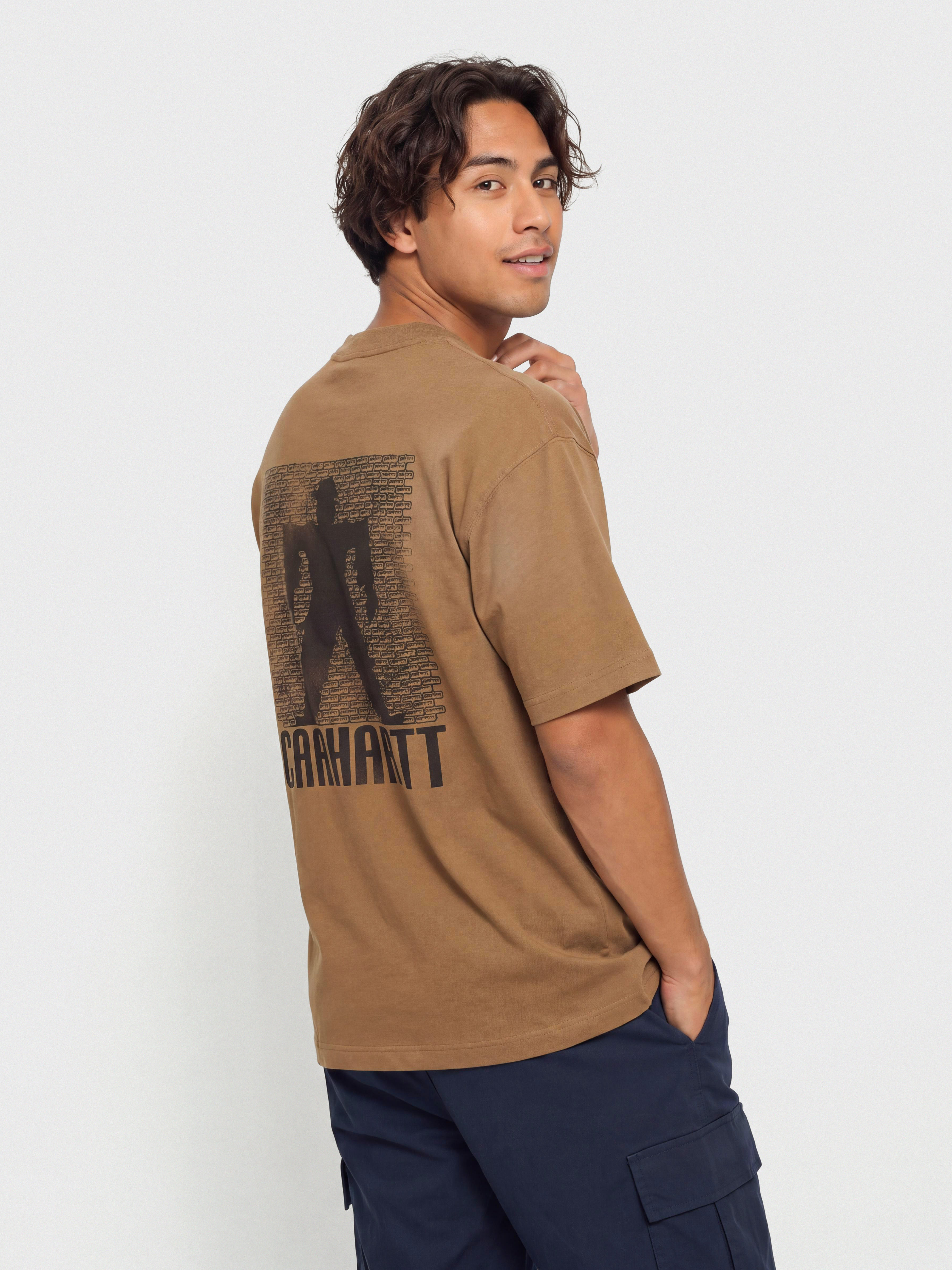 T-shirt Carhartt WIP Bricky Man (wip h brown/stone dyed)