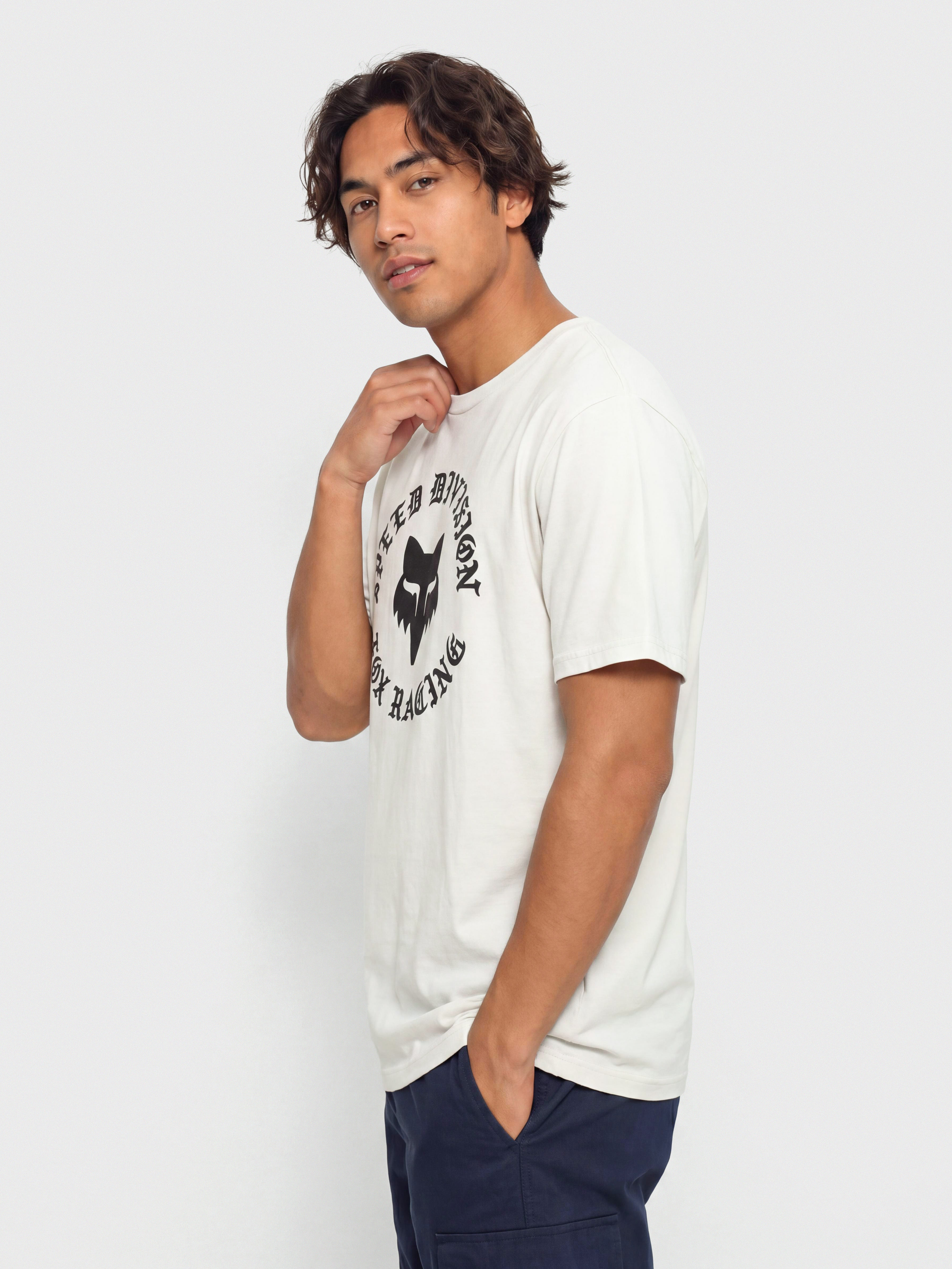 T-shirt Fox Badge 195 (light grey)