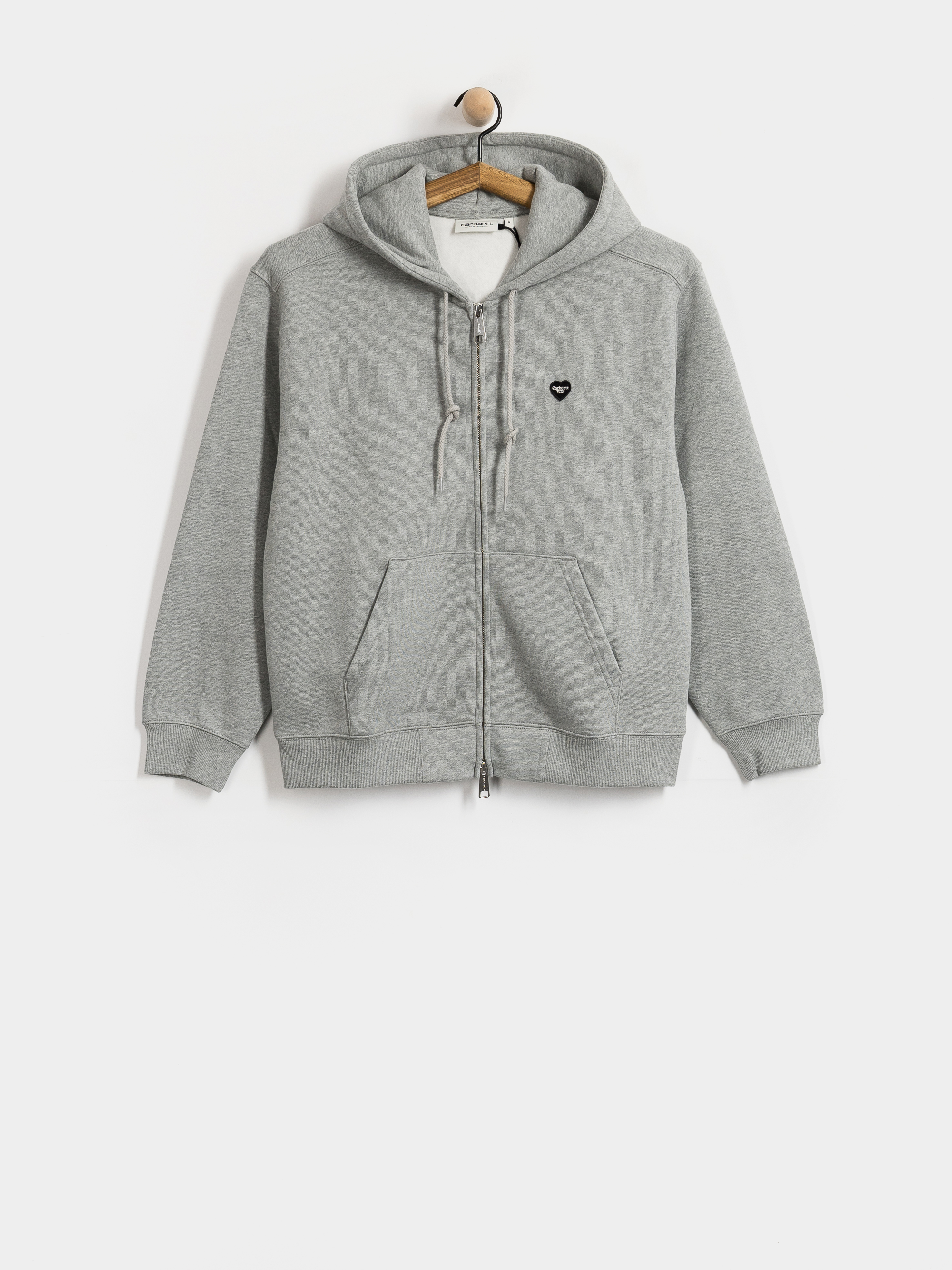 Bluza z kapturem Carhartt WIP Small Heart Patch ZHD Wmn (grey heather/black)