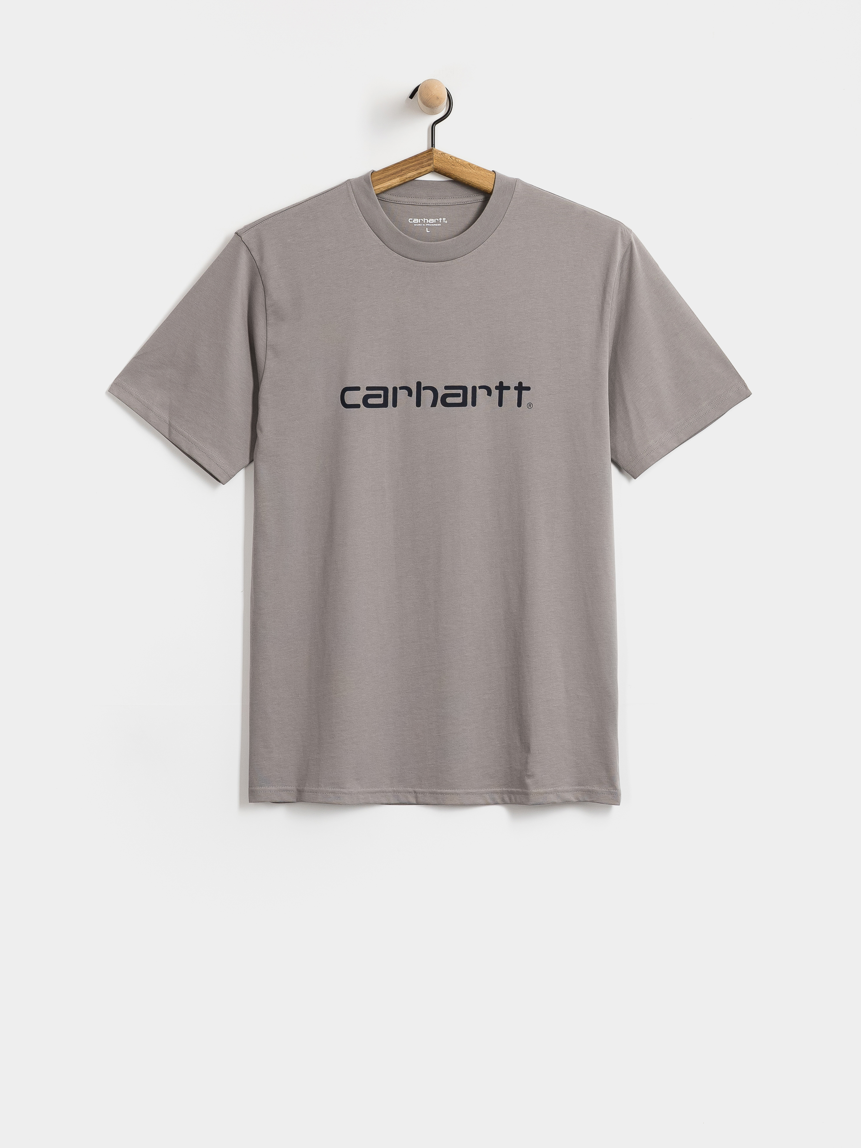 T-shirt Carhartt WIP Script (shady grey/dark navy)