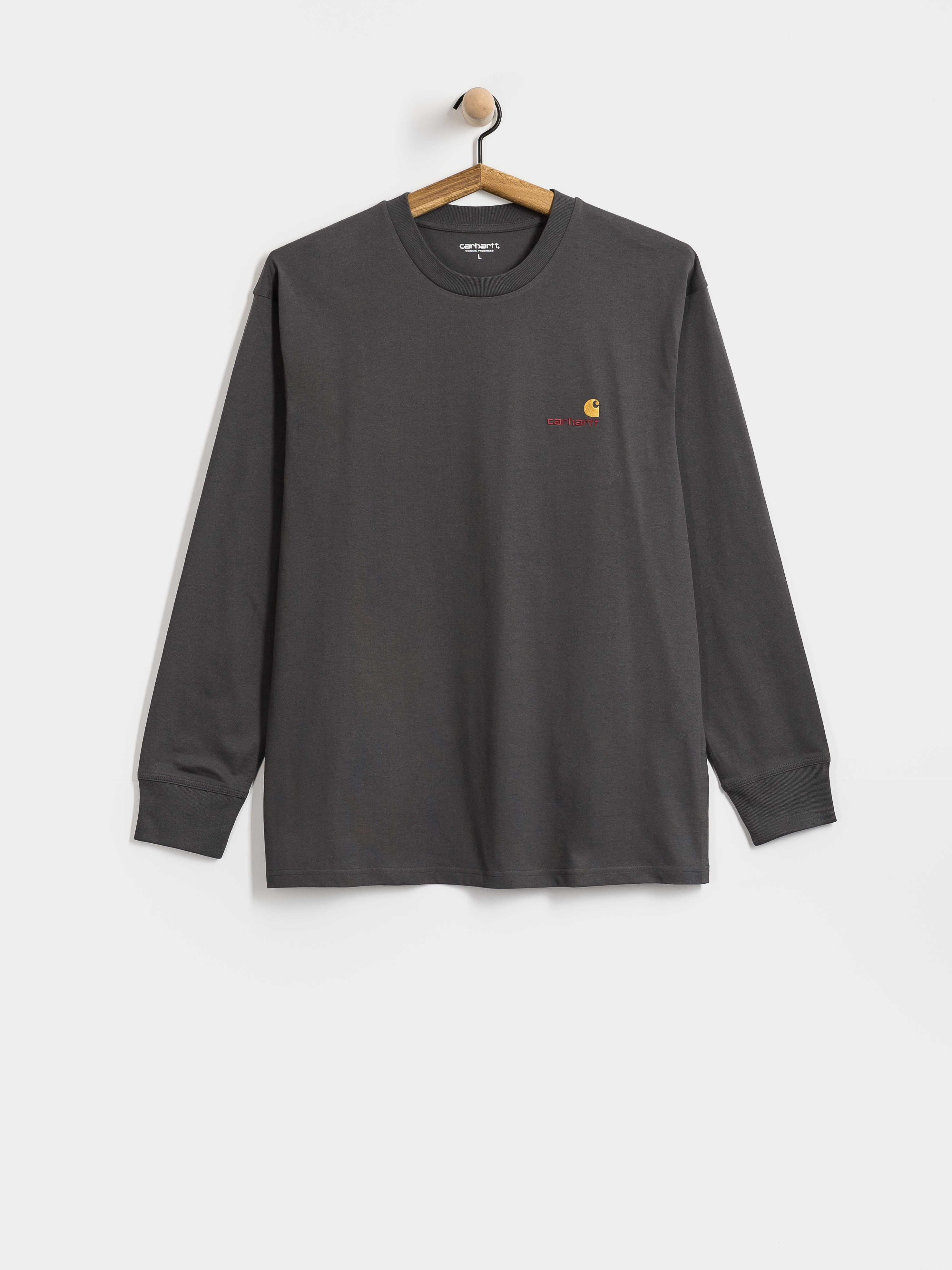 Longsleeve Carhartt WIP American Script (graphite)