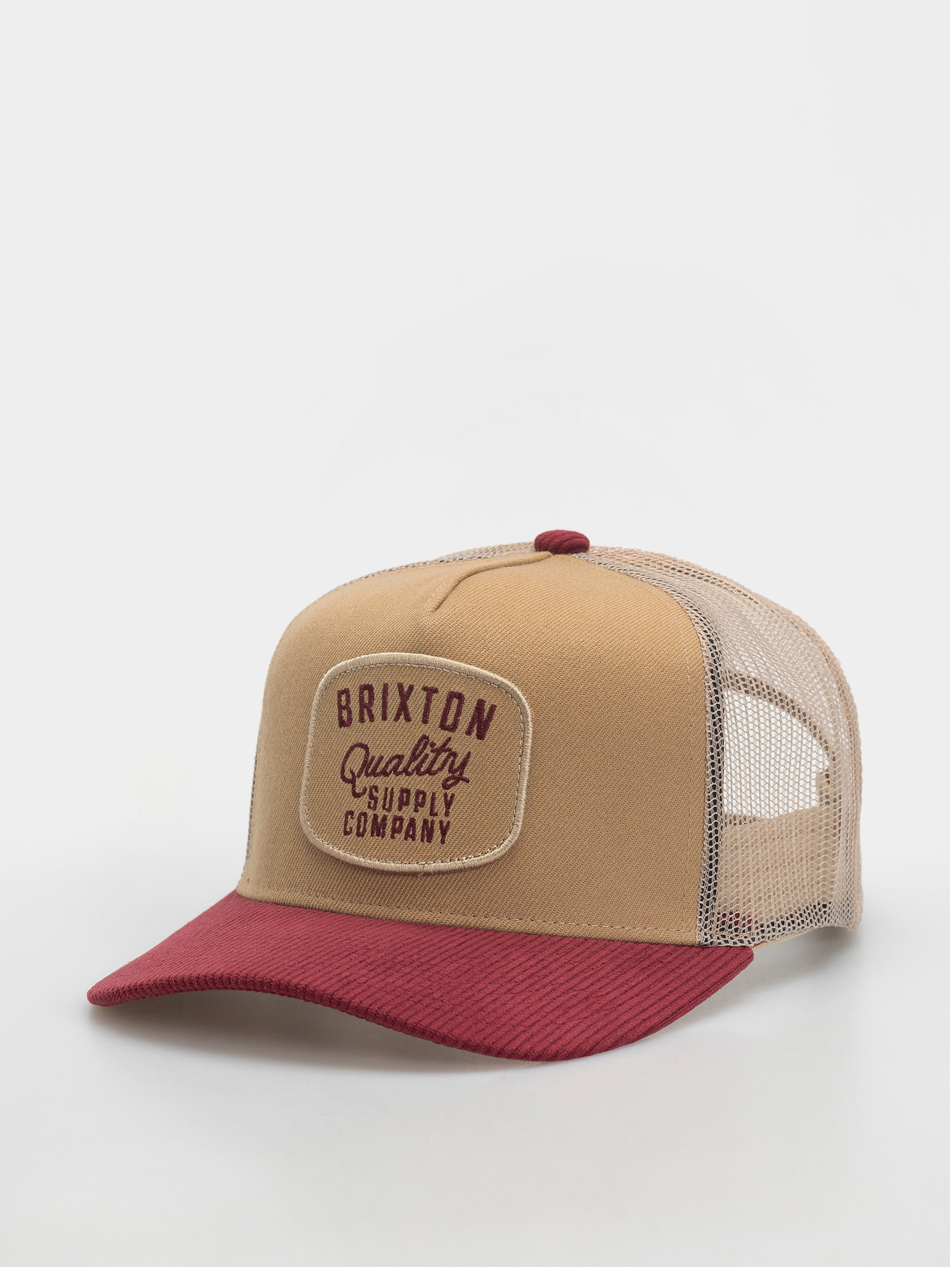 Czapka z daszkiem Brixton Hubal C Mp Trucker Hat (oatmeal/dark brick corduroy)