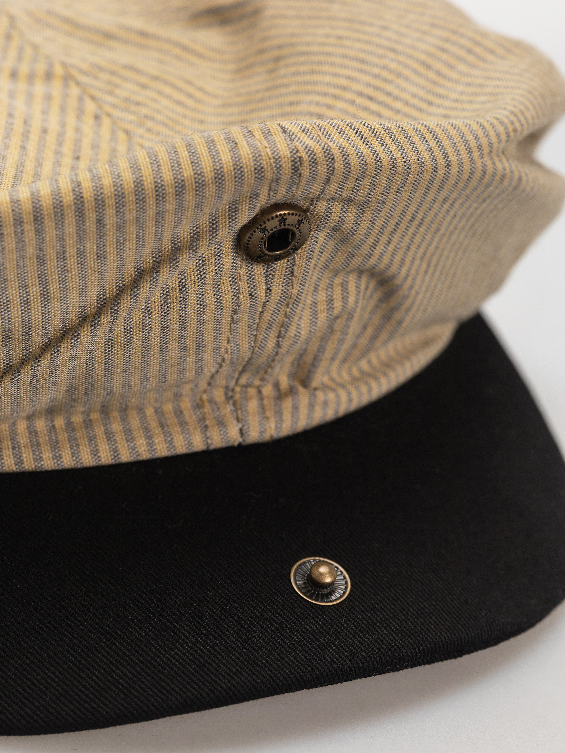 Kaszkiet Brixton Brood Snap Cap (khaki stripe/washed black)