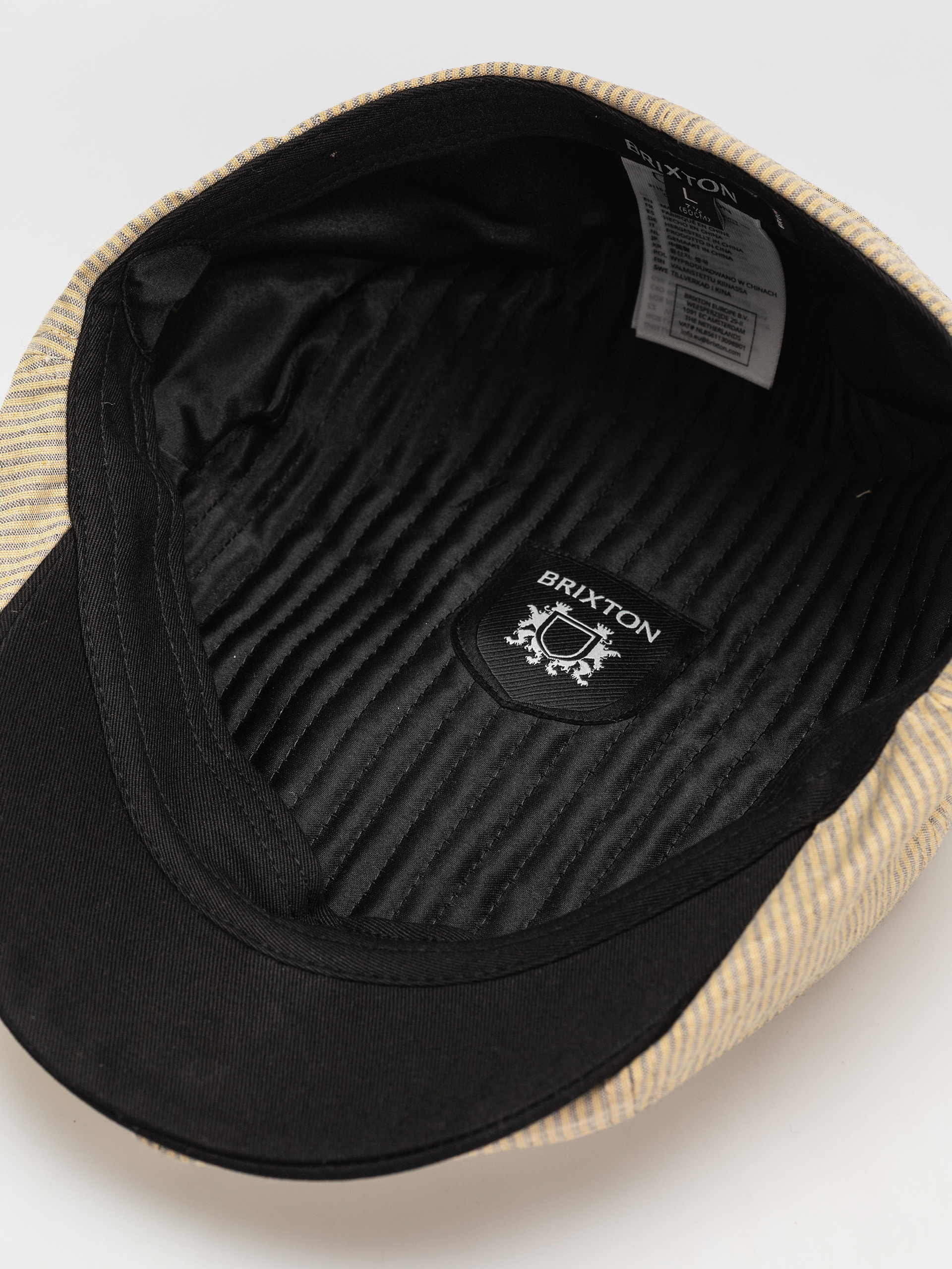 Kaszkiet Brixton Brood Snap Cap (khaki stripe/washed black)