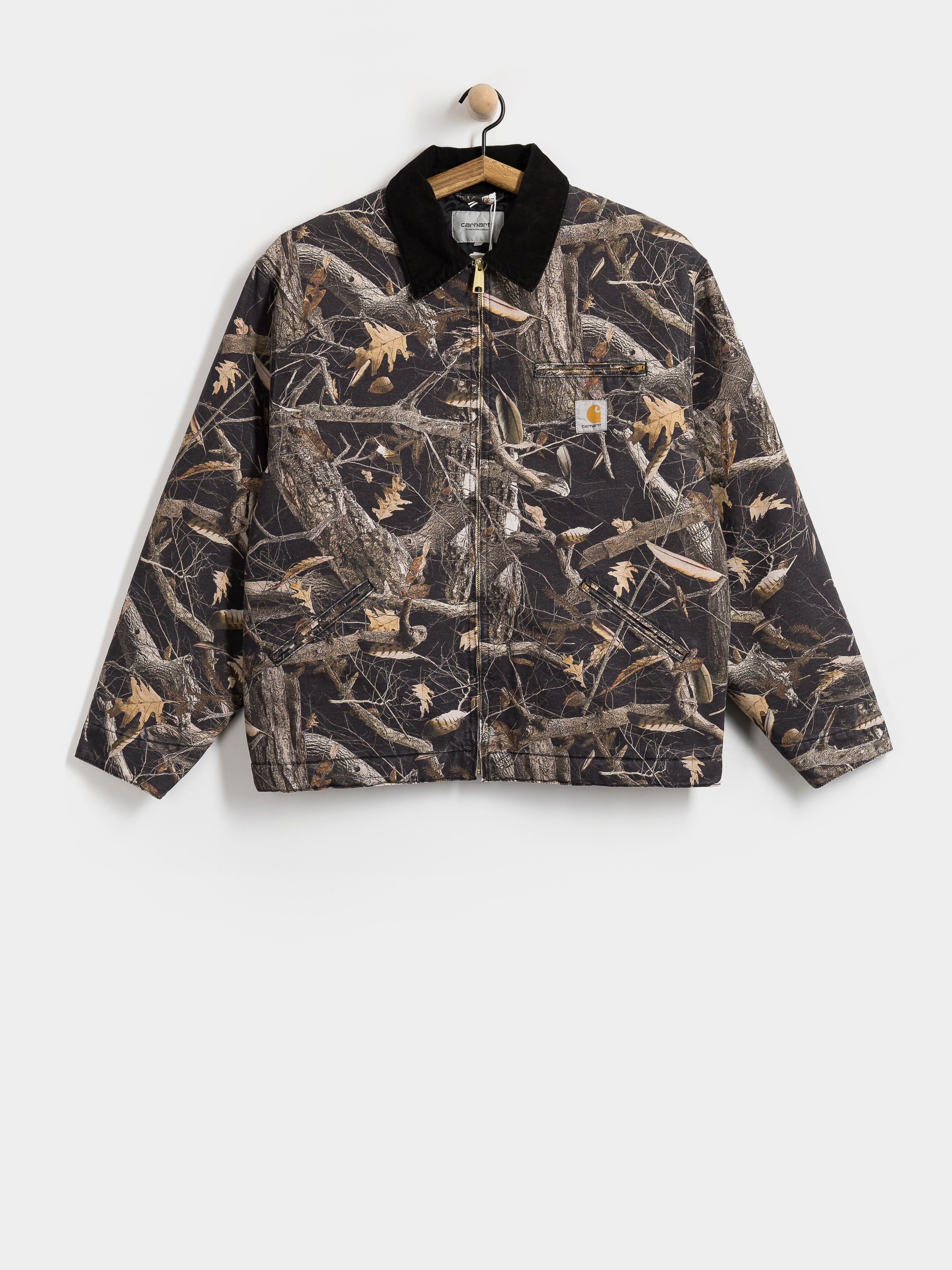 Kurtka Carhartt WIP OG Detroit (camo feather tree black/black/heavy stone wash)