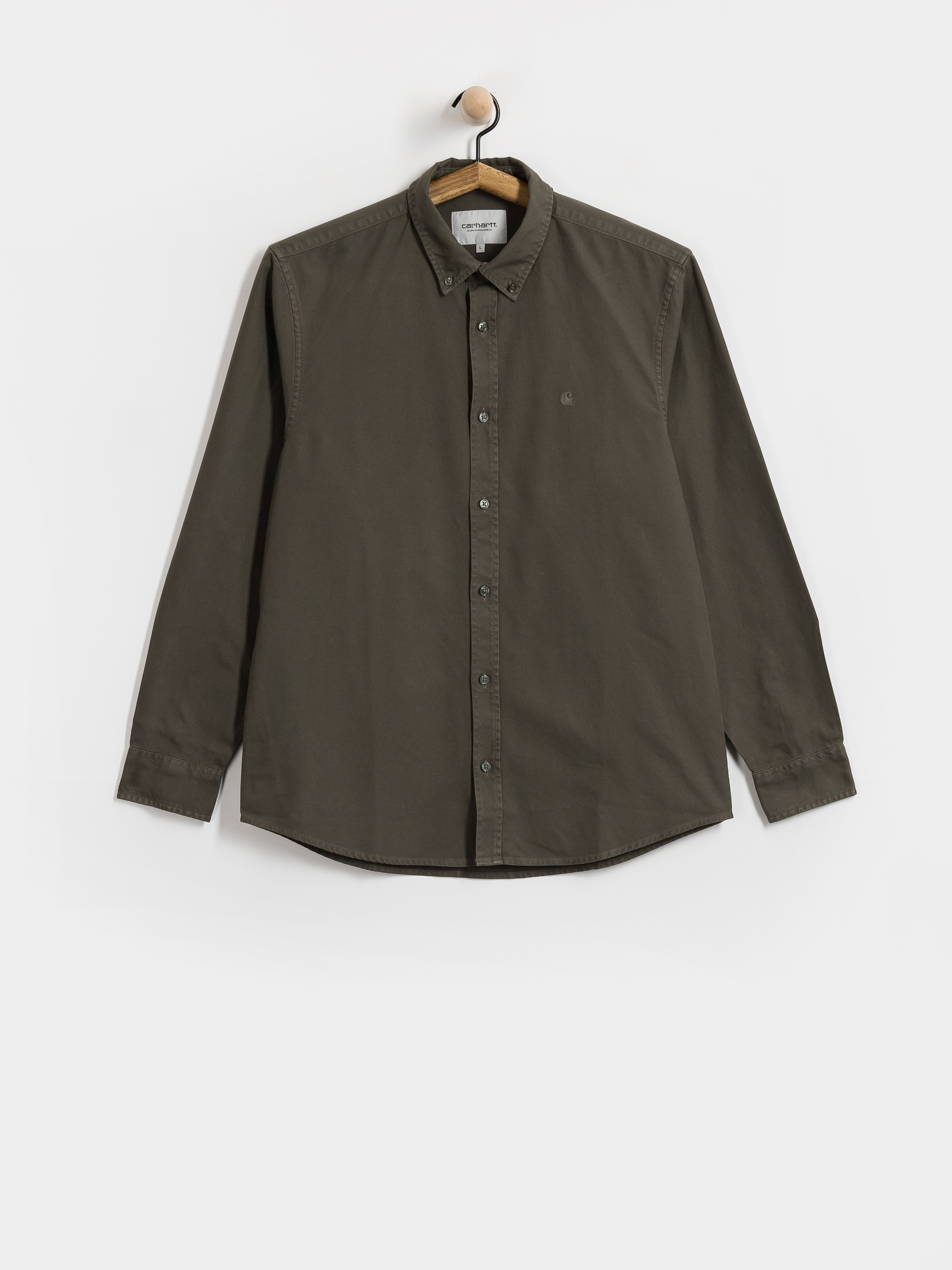 Koszula Carhartt WIP Bolton (shungite/garment dyed)
