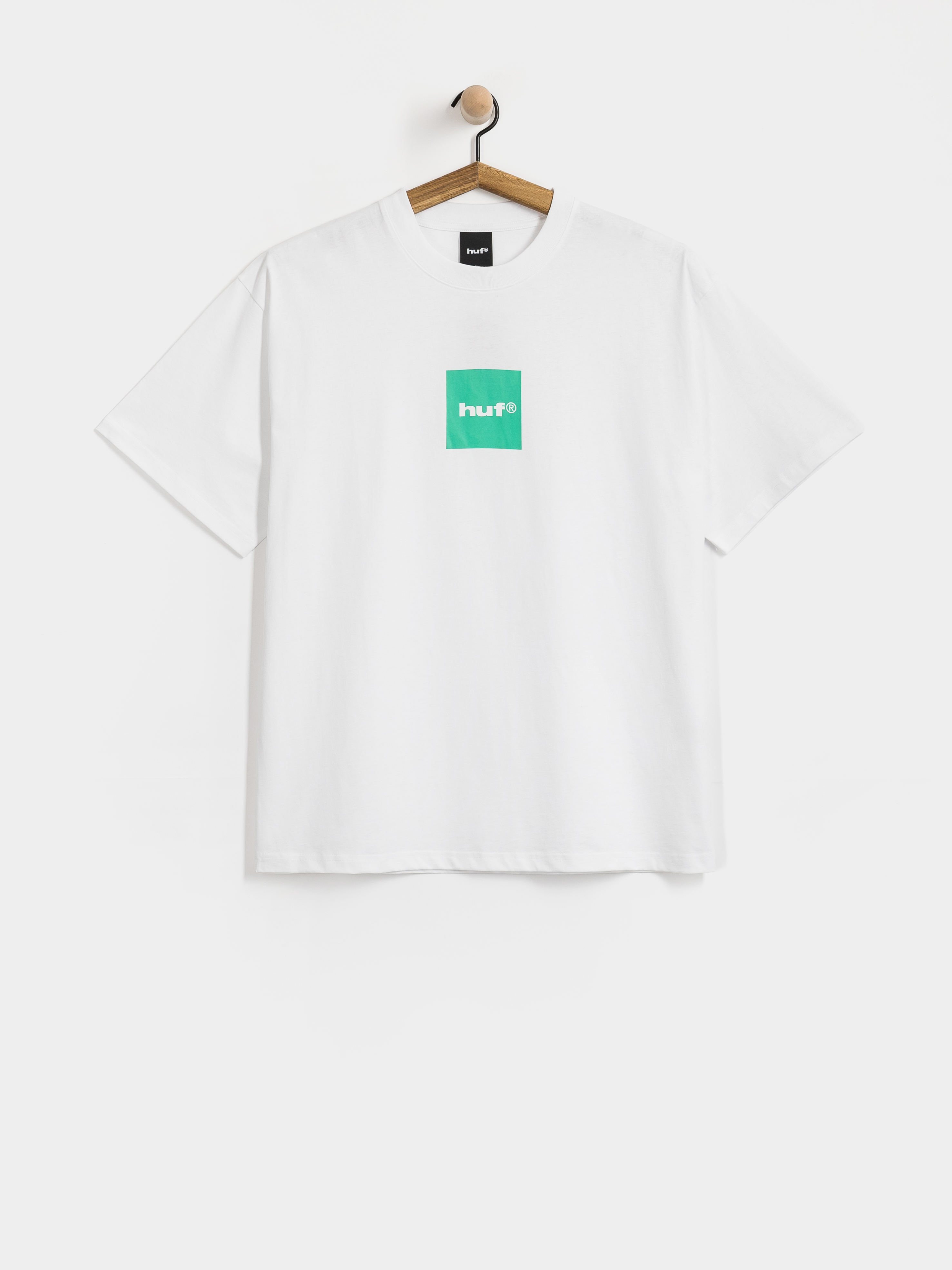 T-shirt HUF Box Logo (white teal)