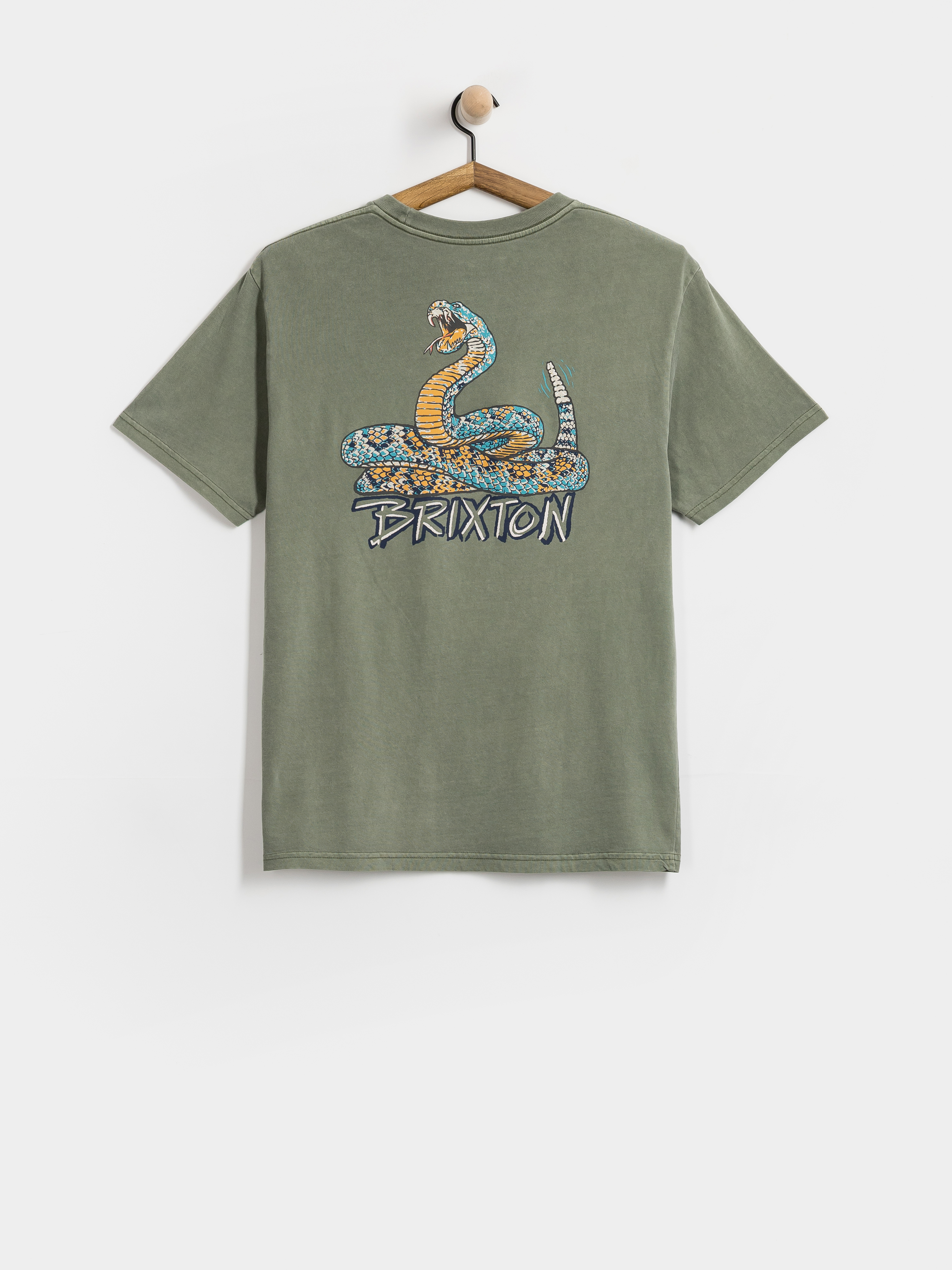 T-shirt Brixton Rockton Stnd (olive surplus worn wash)