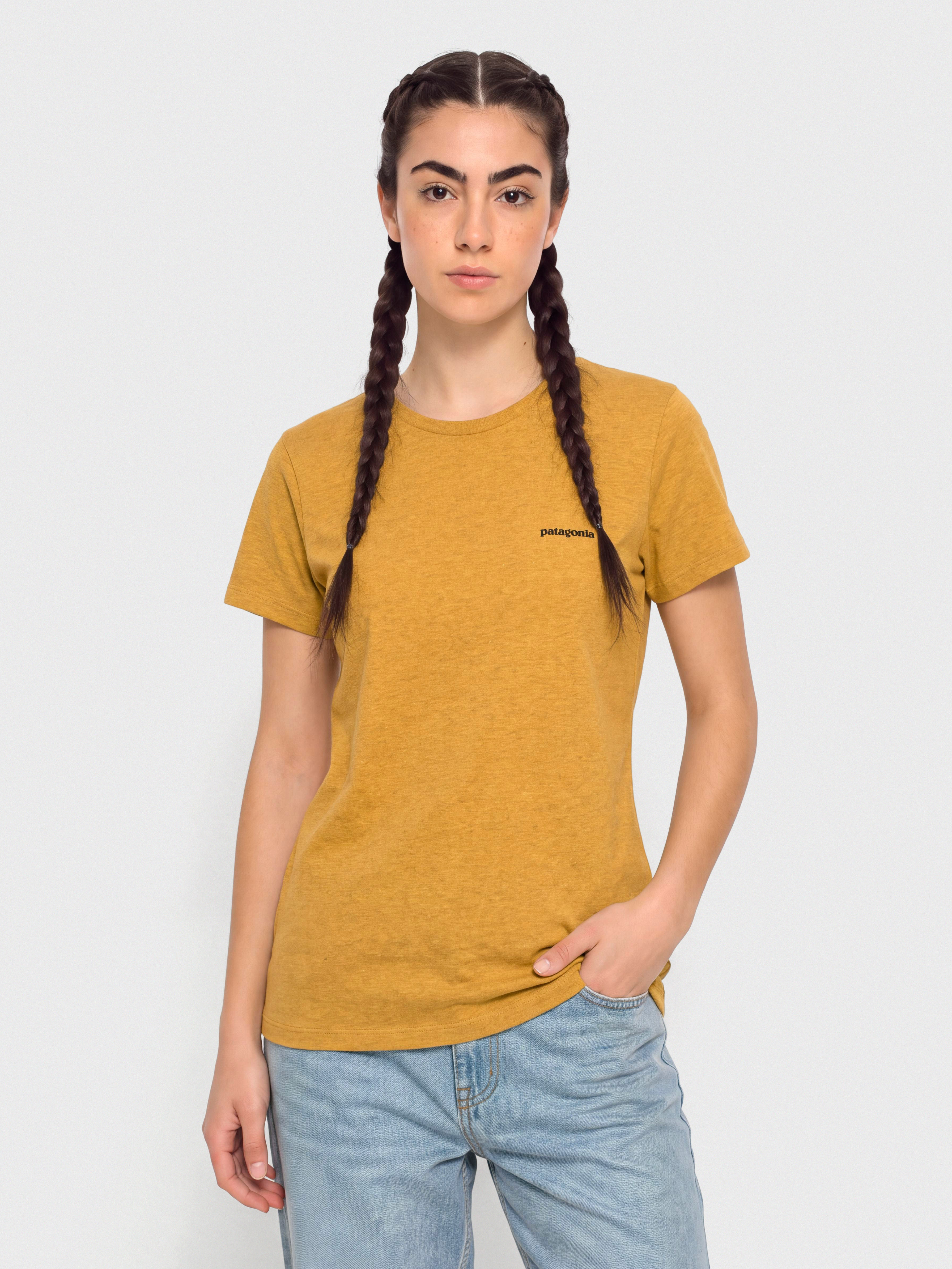 T-shirt Patagonia P 6 Logo Responsibili Wmn (dried mango)