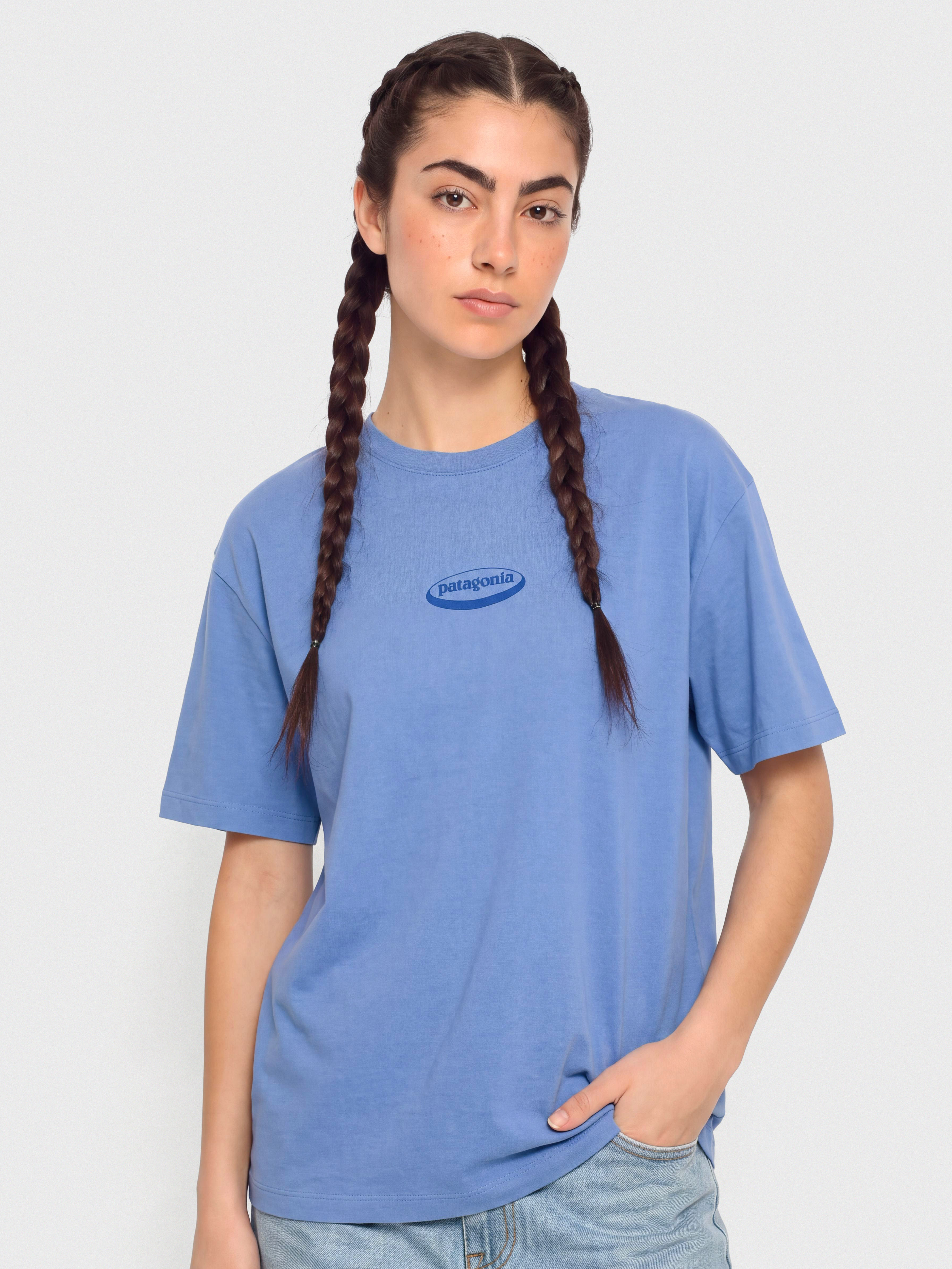 T-shirt Patagonia 95 Oval Logo Oversized Wmn (diver blue)