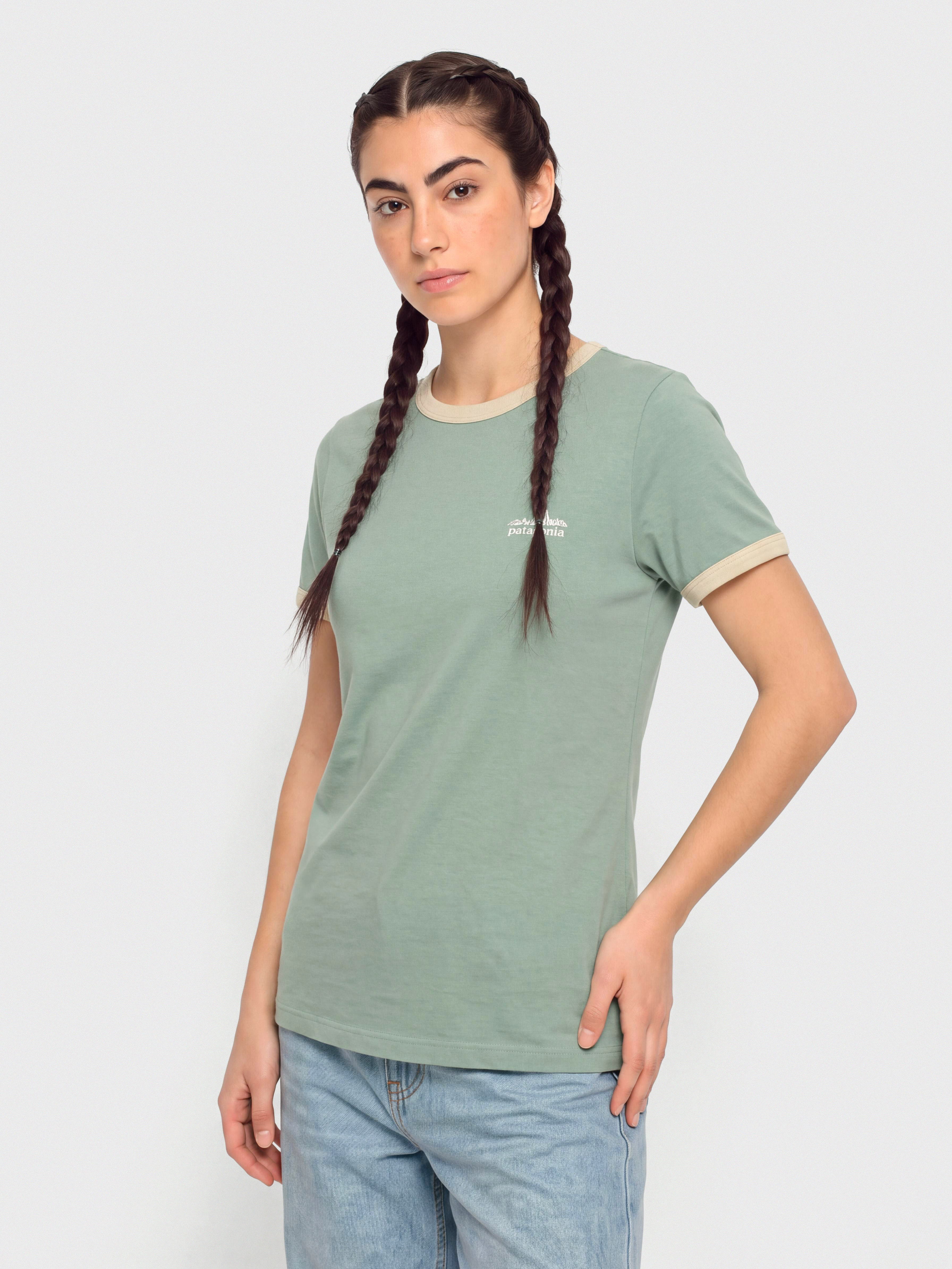 T-shirt Patagonia Fitz Roy Foothills Ringer Wmn (cover green)