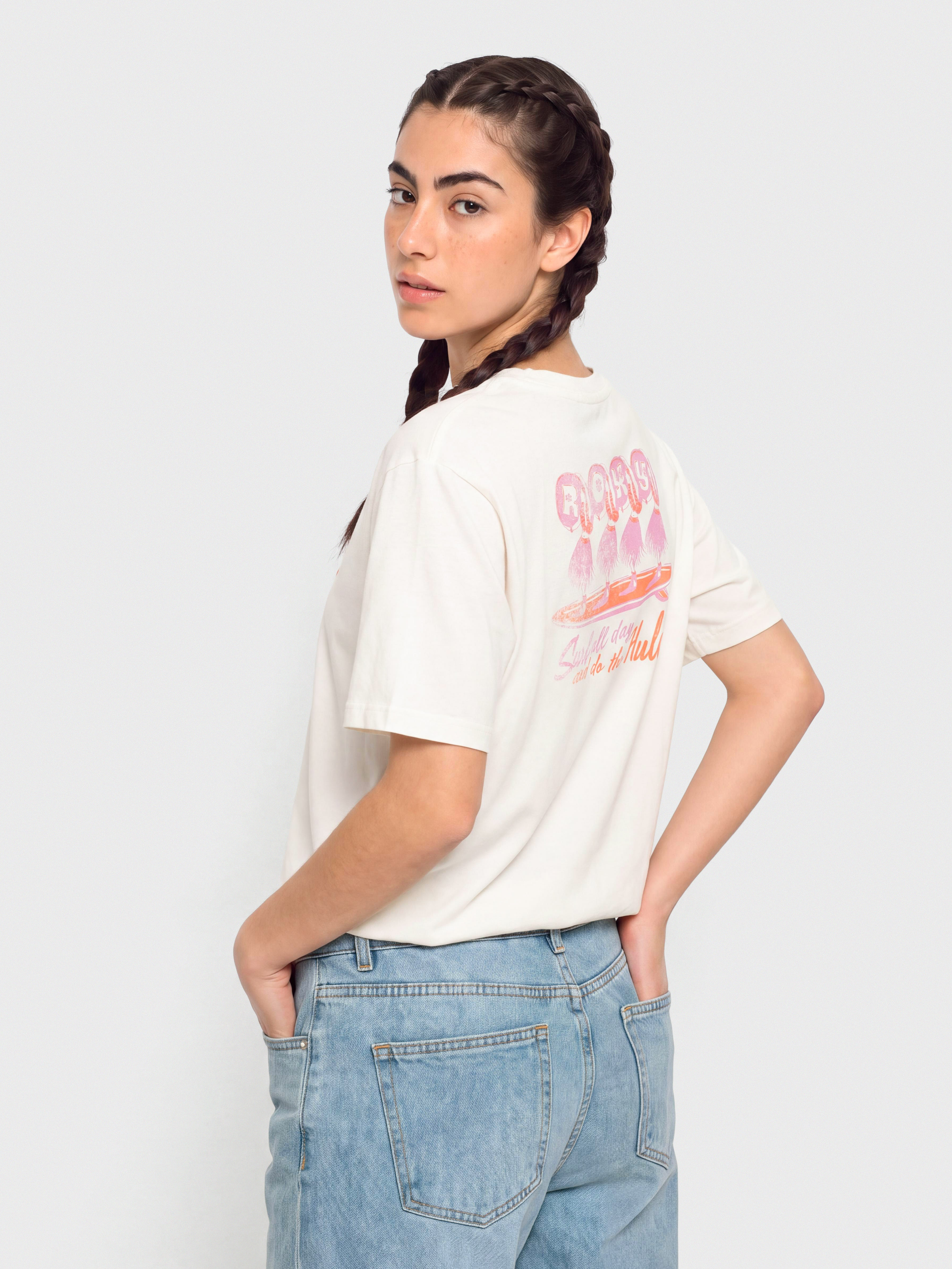 T-shirt Roxy Oceanregular Poster Wmn (coconut milk)