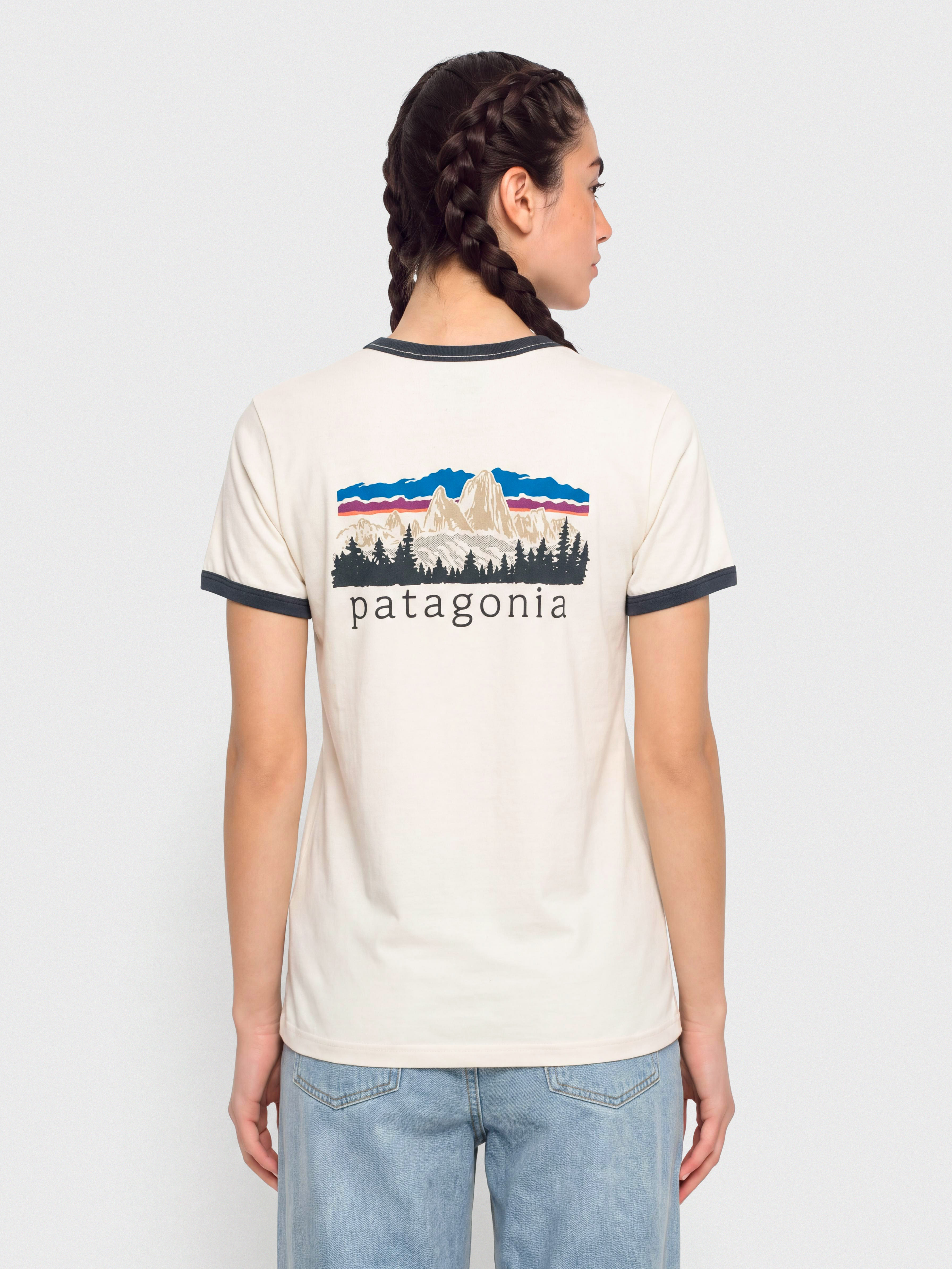 T-shirt Patagonia Fitz Roy Foothills Ringer Wmn (undyed natural)