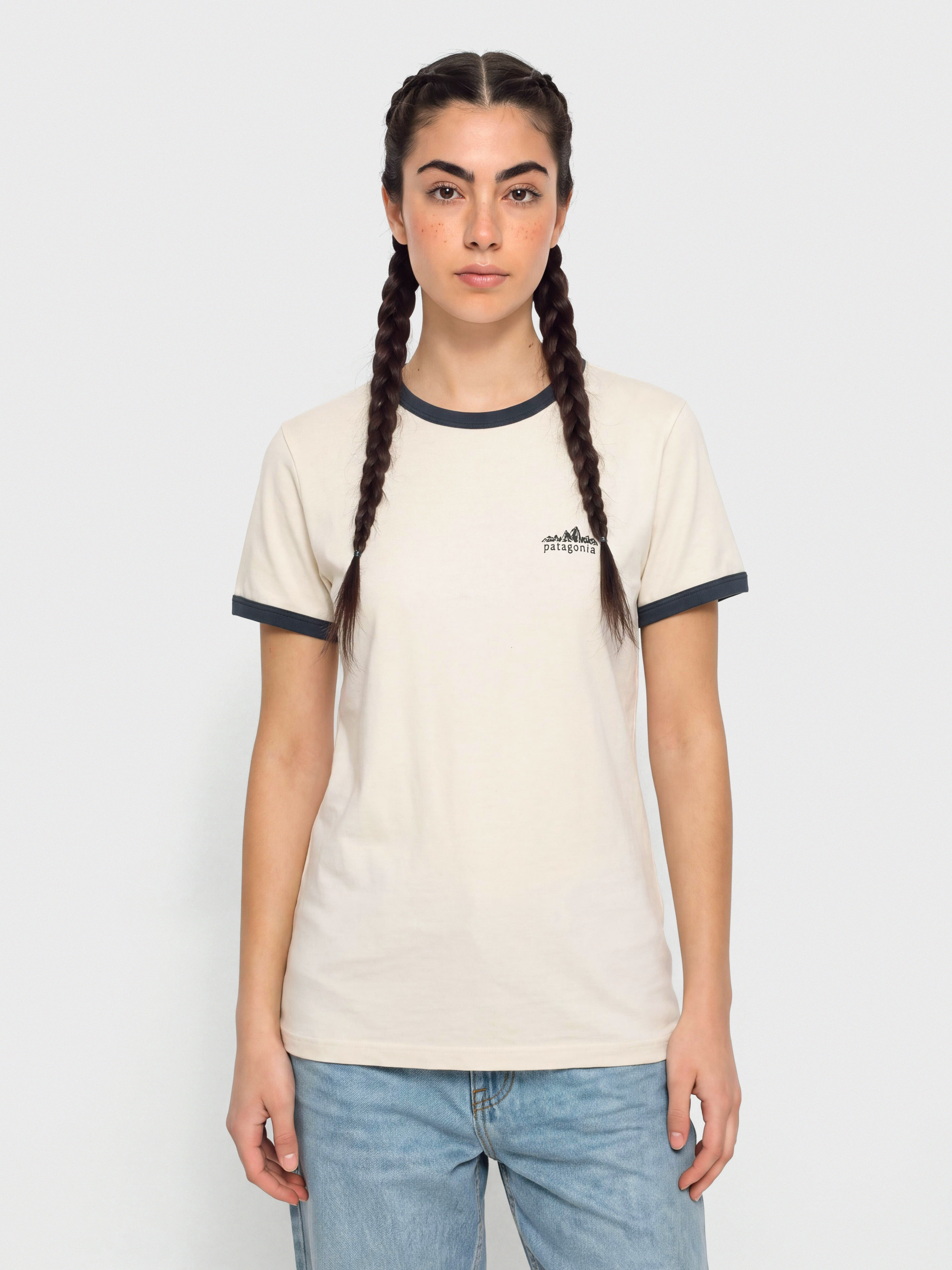 T-shirt Patagonia Fitz Roy Foothills Ringer Wmn (undyed natural)