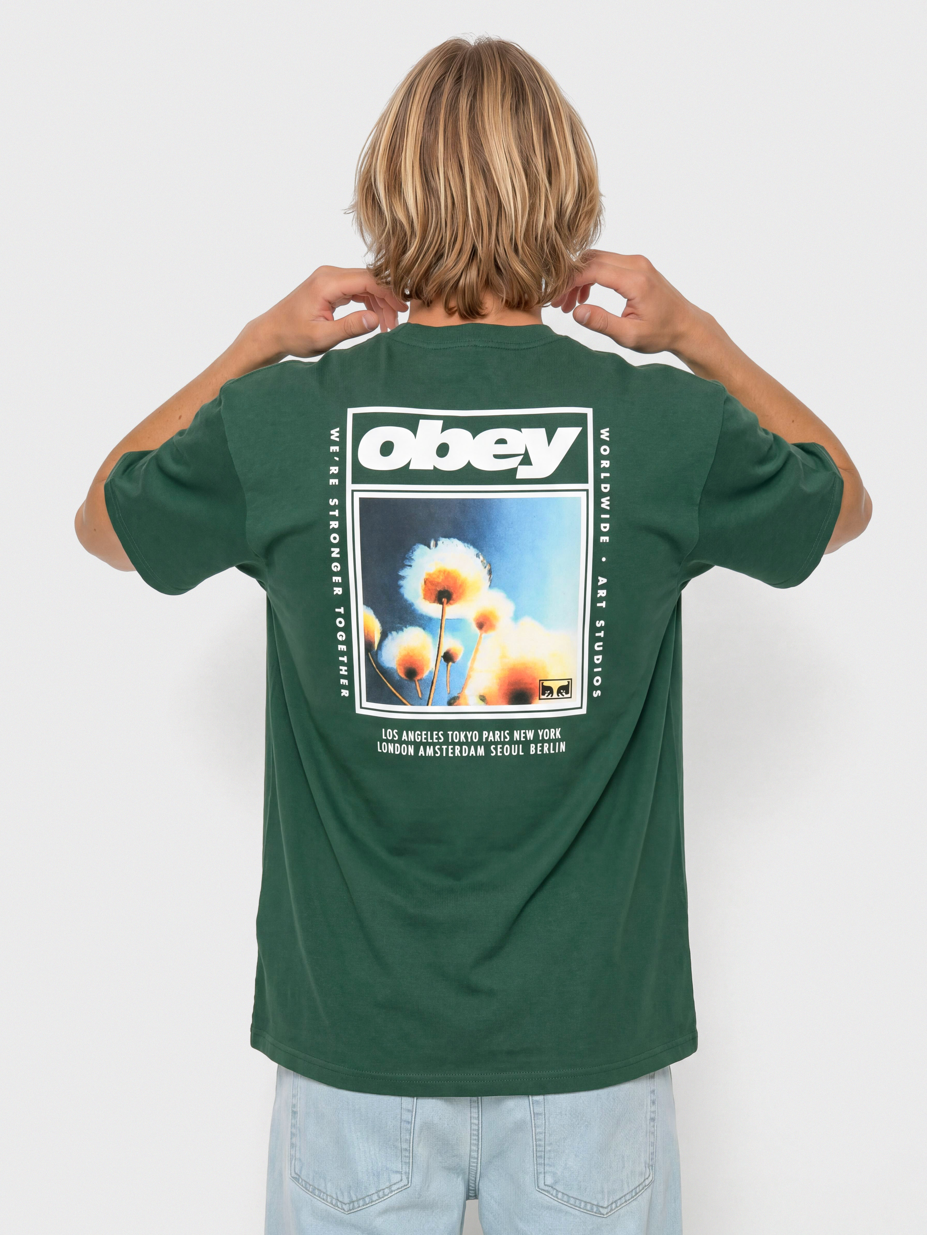 T-shirt OBEY Stronger Together (rainforest)