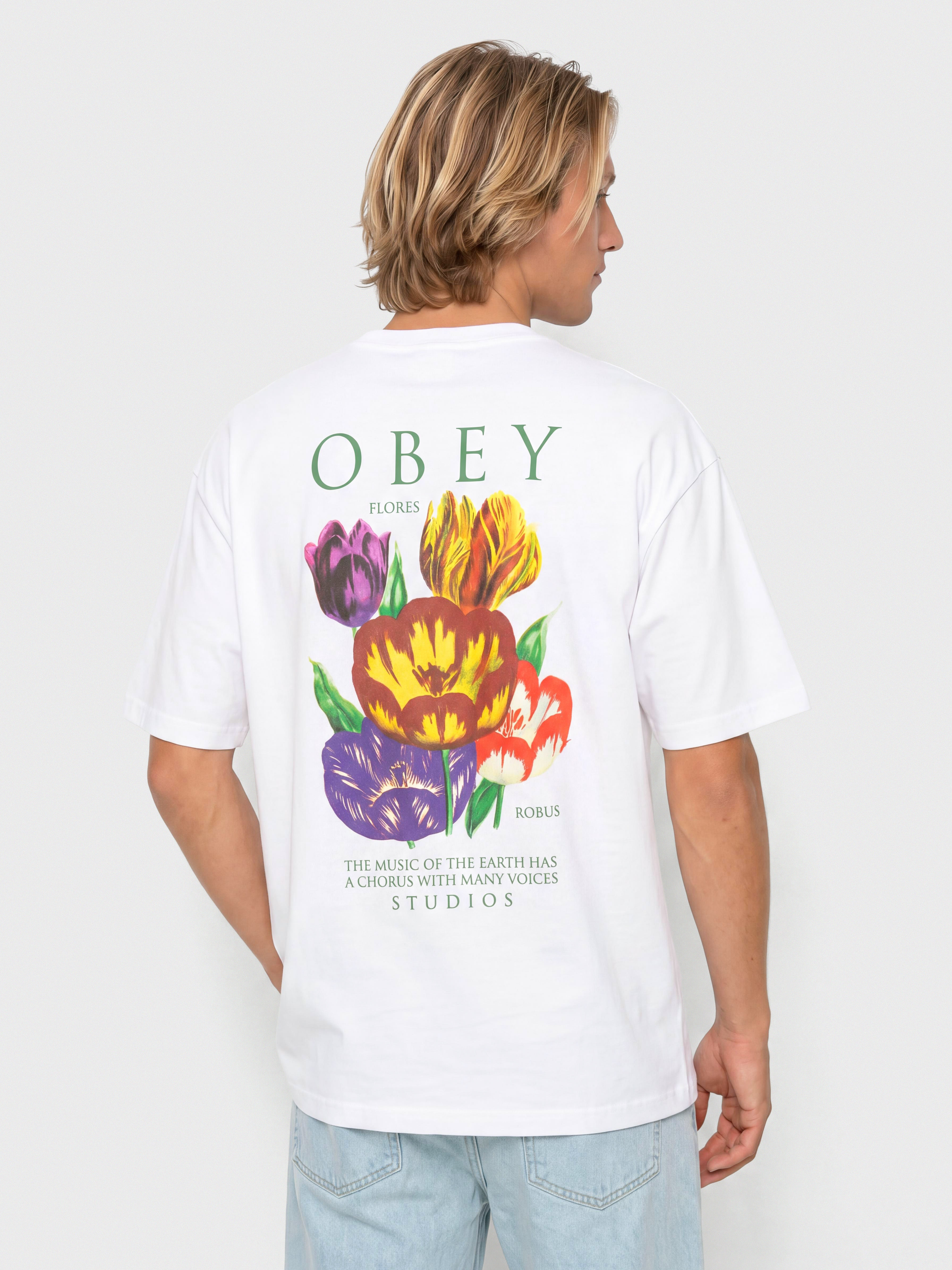 T-shirt OBEY Flores Robus (white)