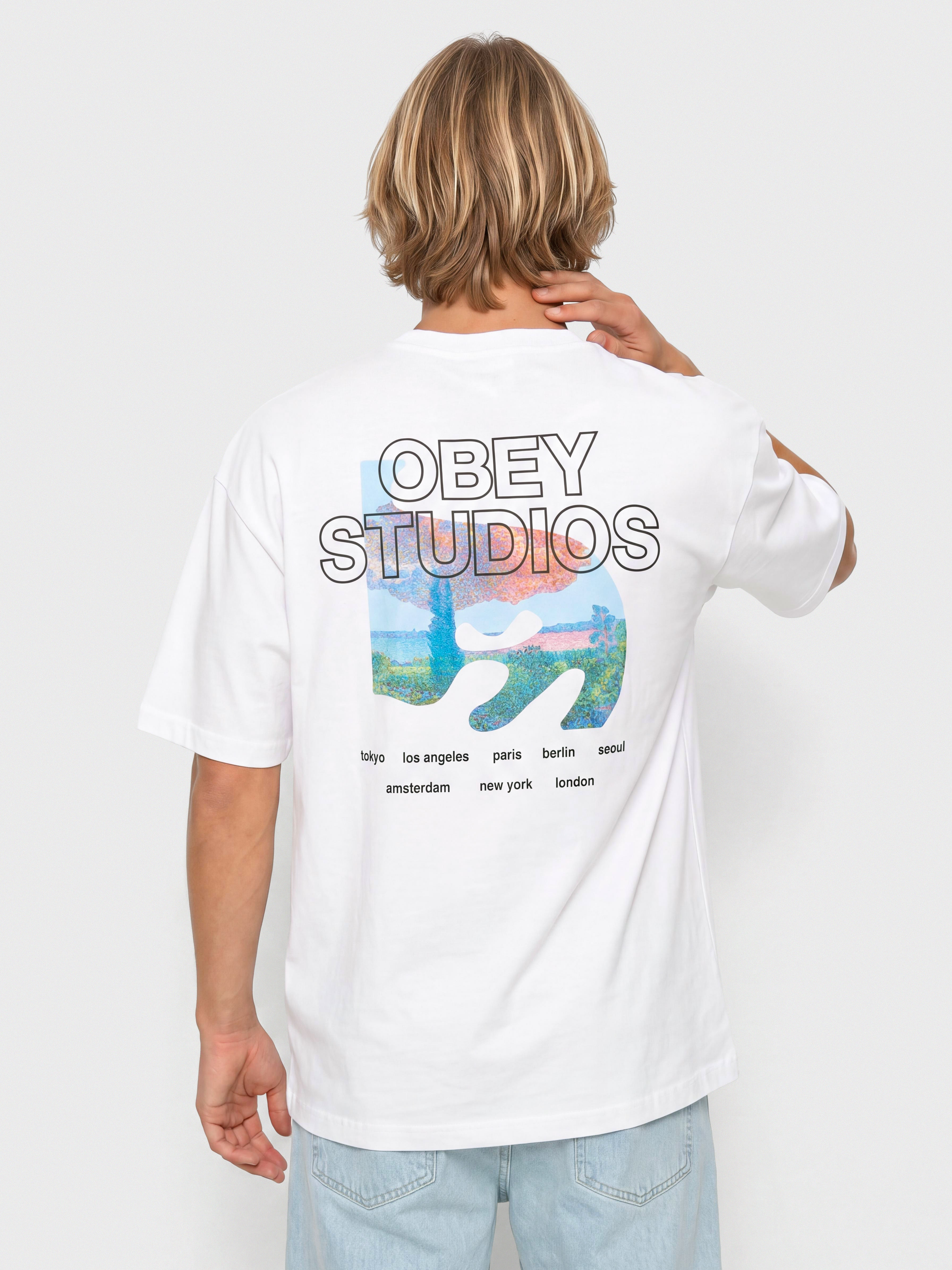 T-shirt OBEY Pastures (white)