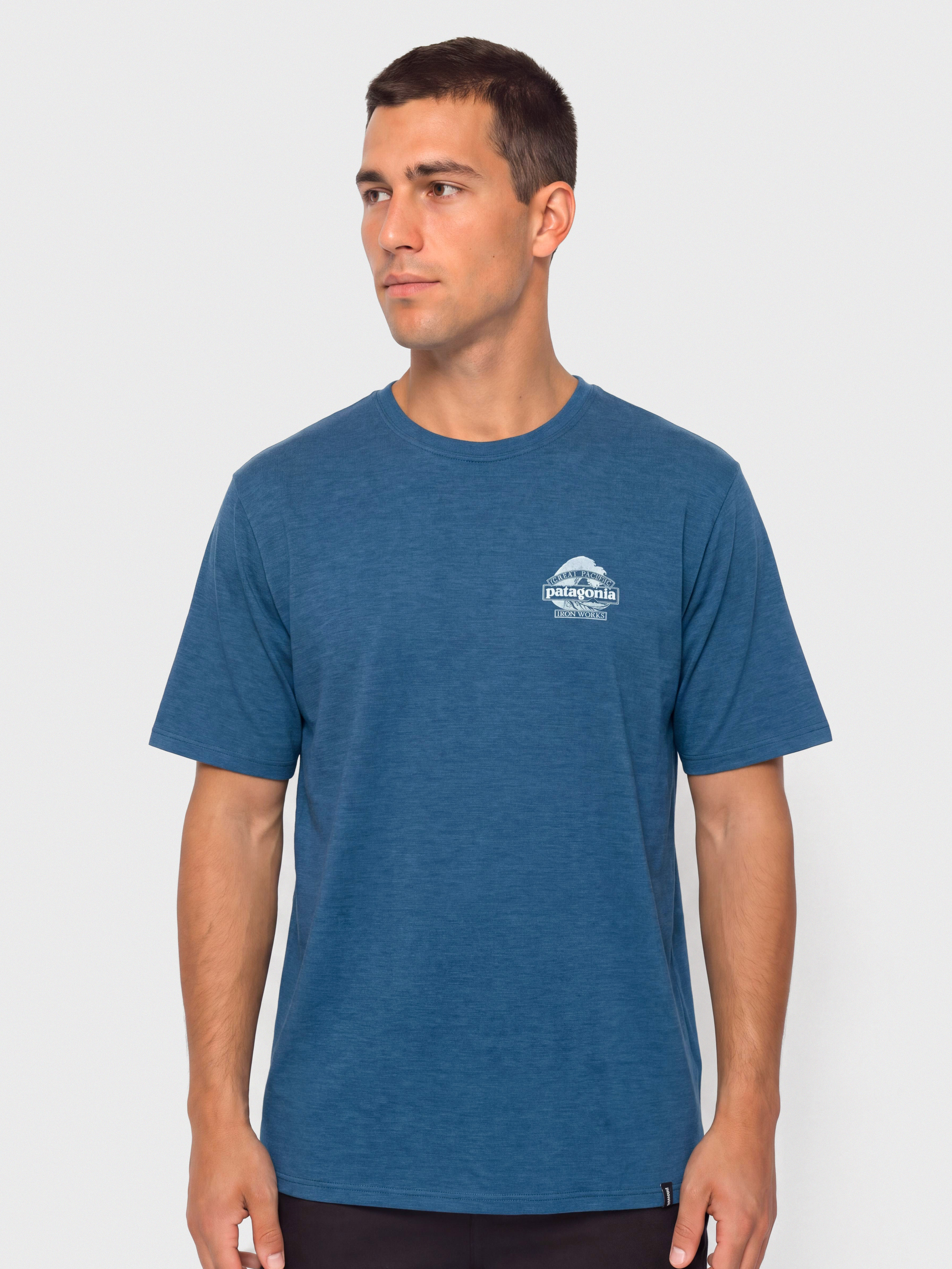 T-shirt Patagonia Cap Cool Daily Great Waves (clement blue light clement blue x dye)