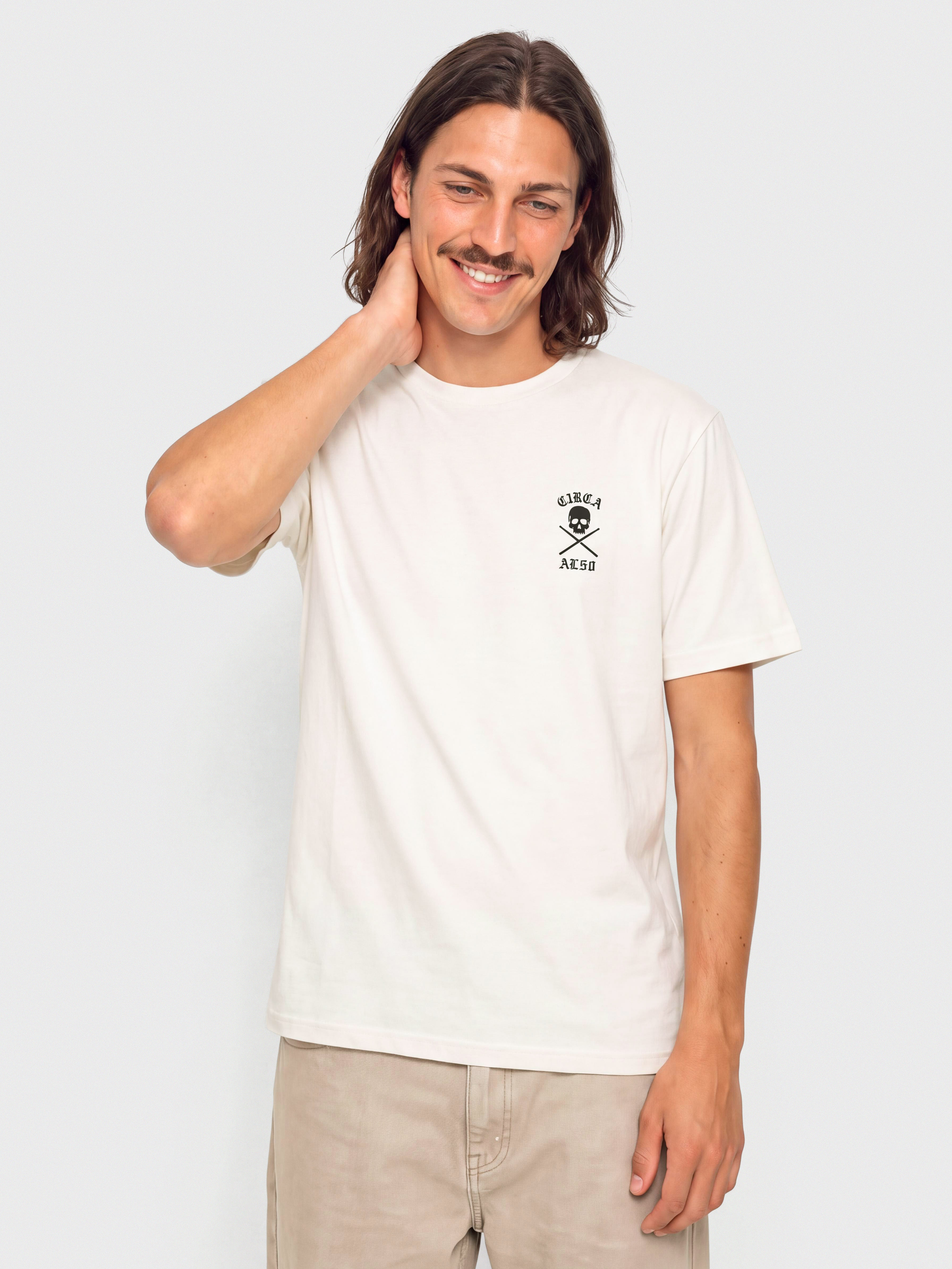 T-shirt Circa Al 50 Skull (vintage white/black)