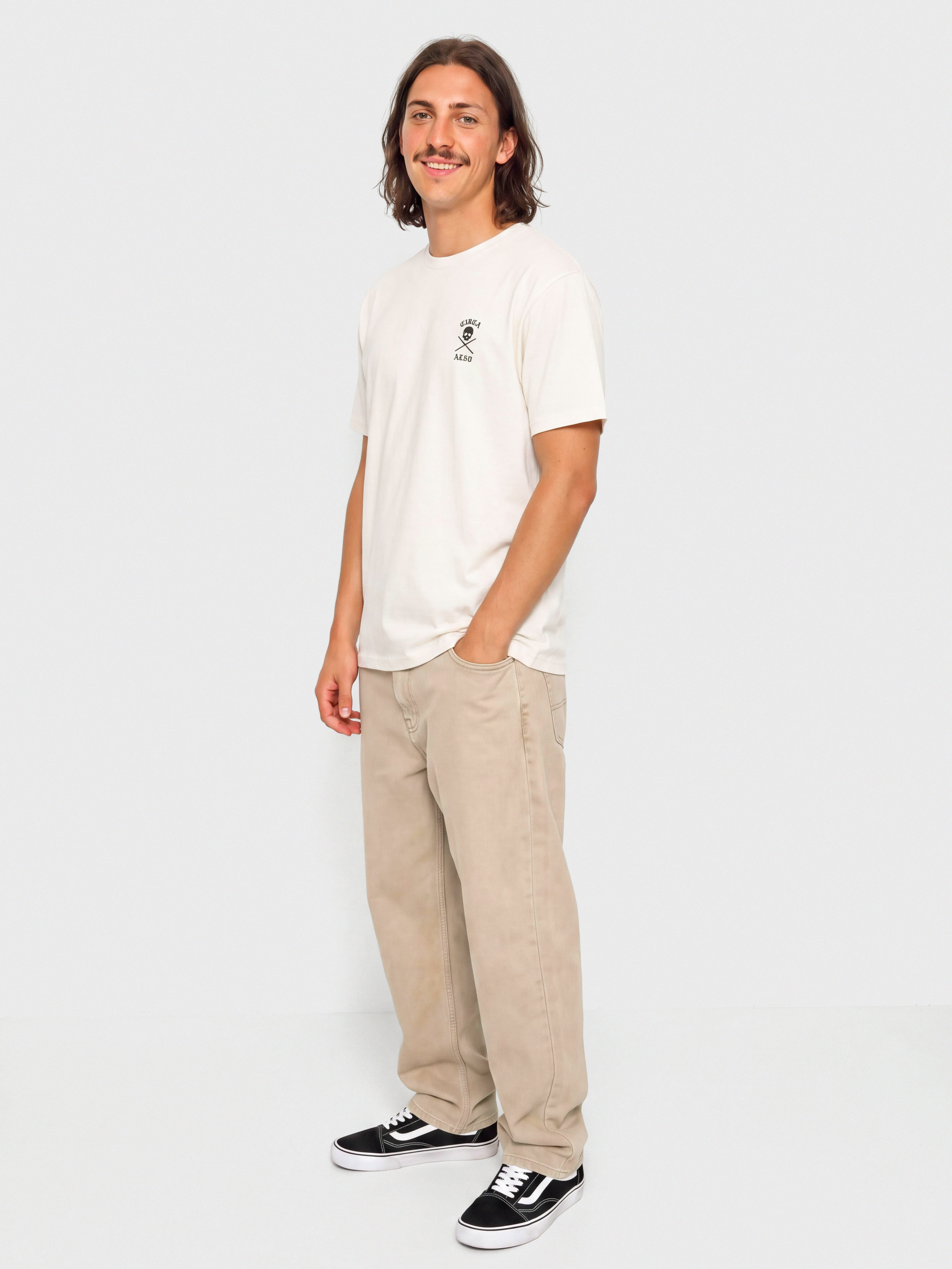 T-shirt Circa Al 50 Skull (vintage white/black)