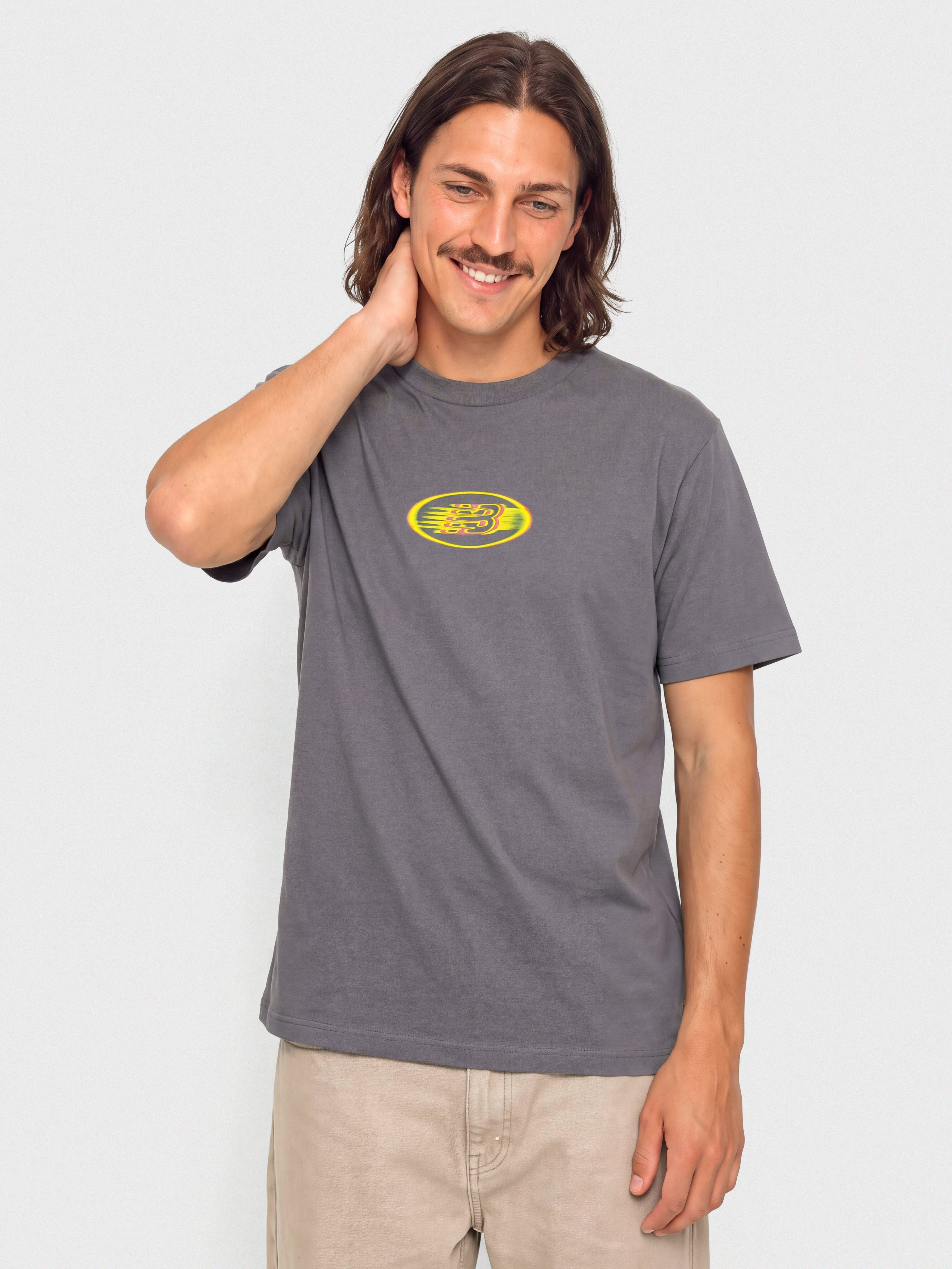 T-shirt New Balance Heat Map Brand (neptune grey)