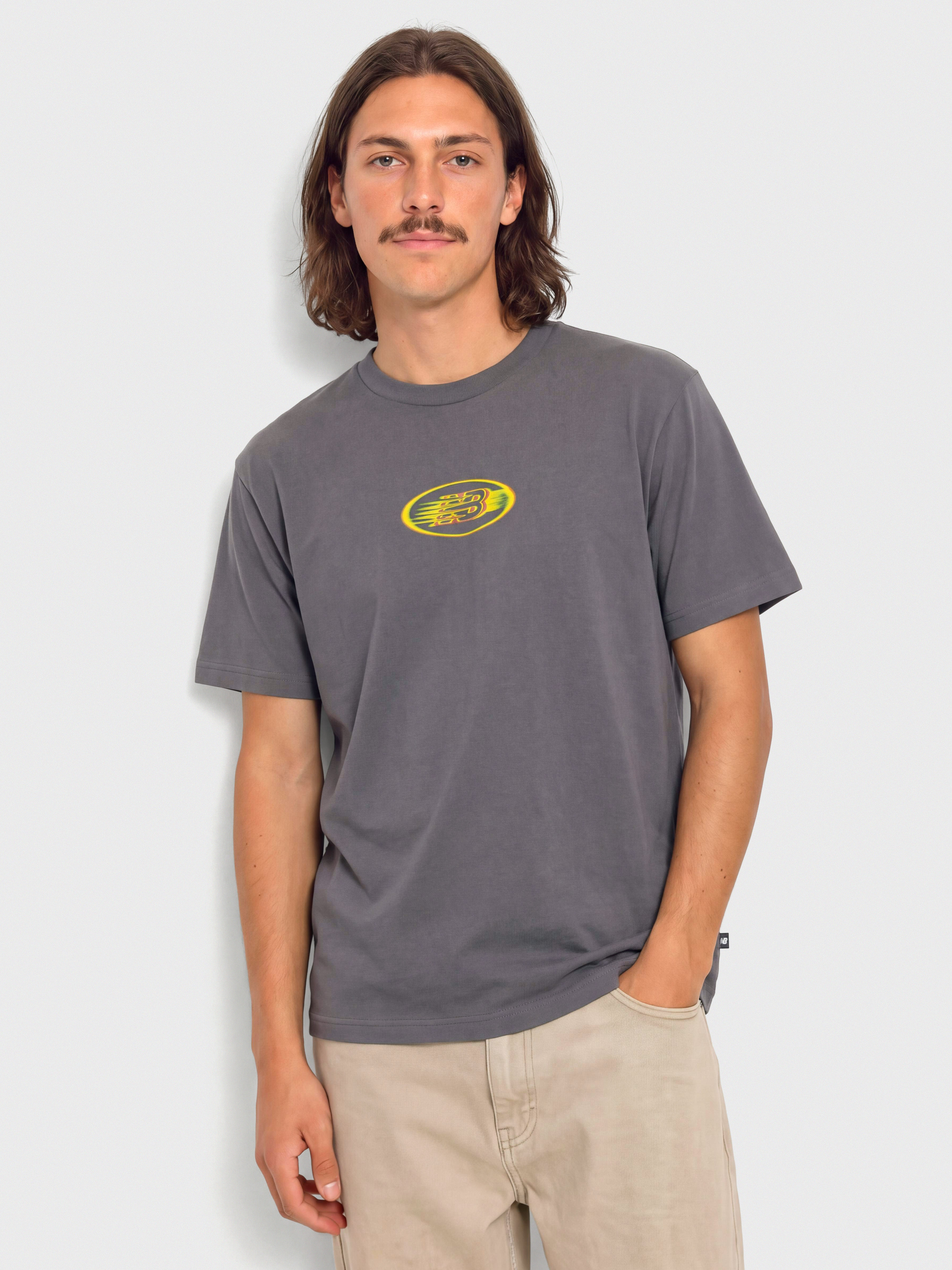 T-shirt New Balance Heat Map Brand (neptune grey)