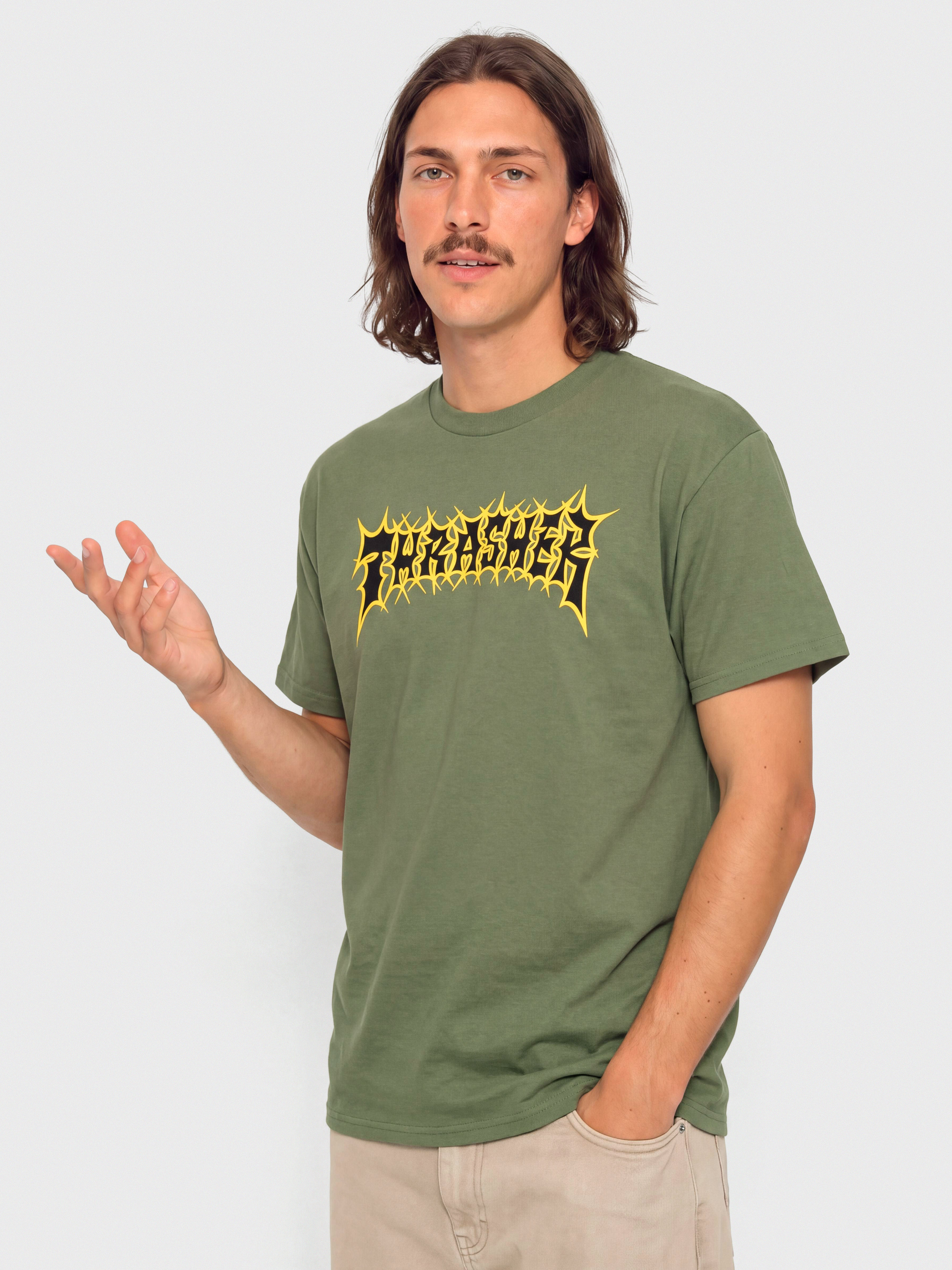 T-shirt Thrasher Spikey (military green)