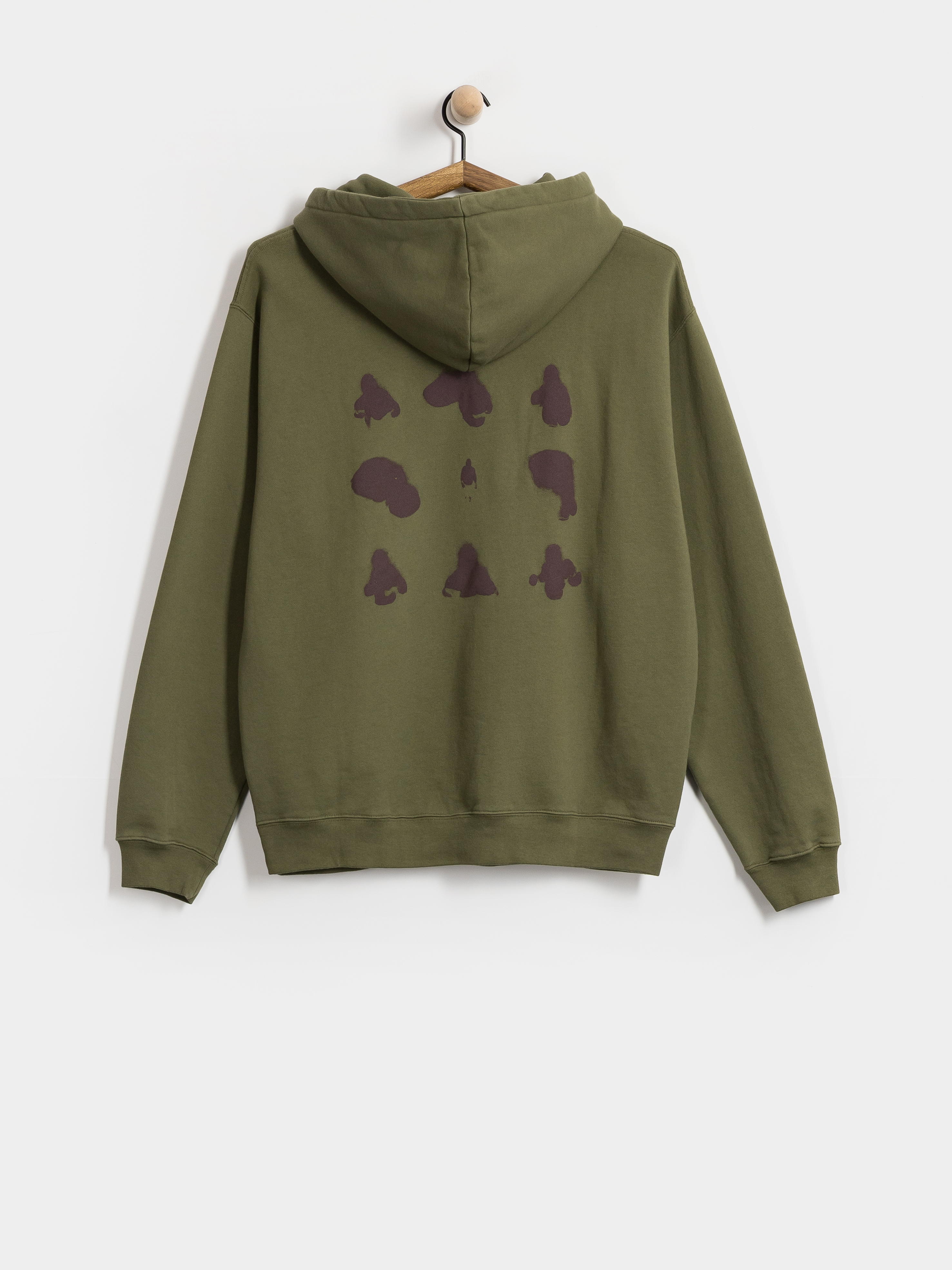 Bluza z kapturem Polar Skate Fighting Myself HD (army green)