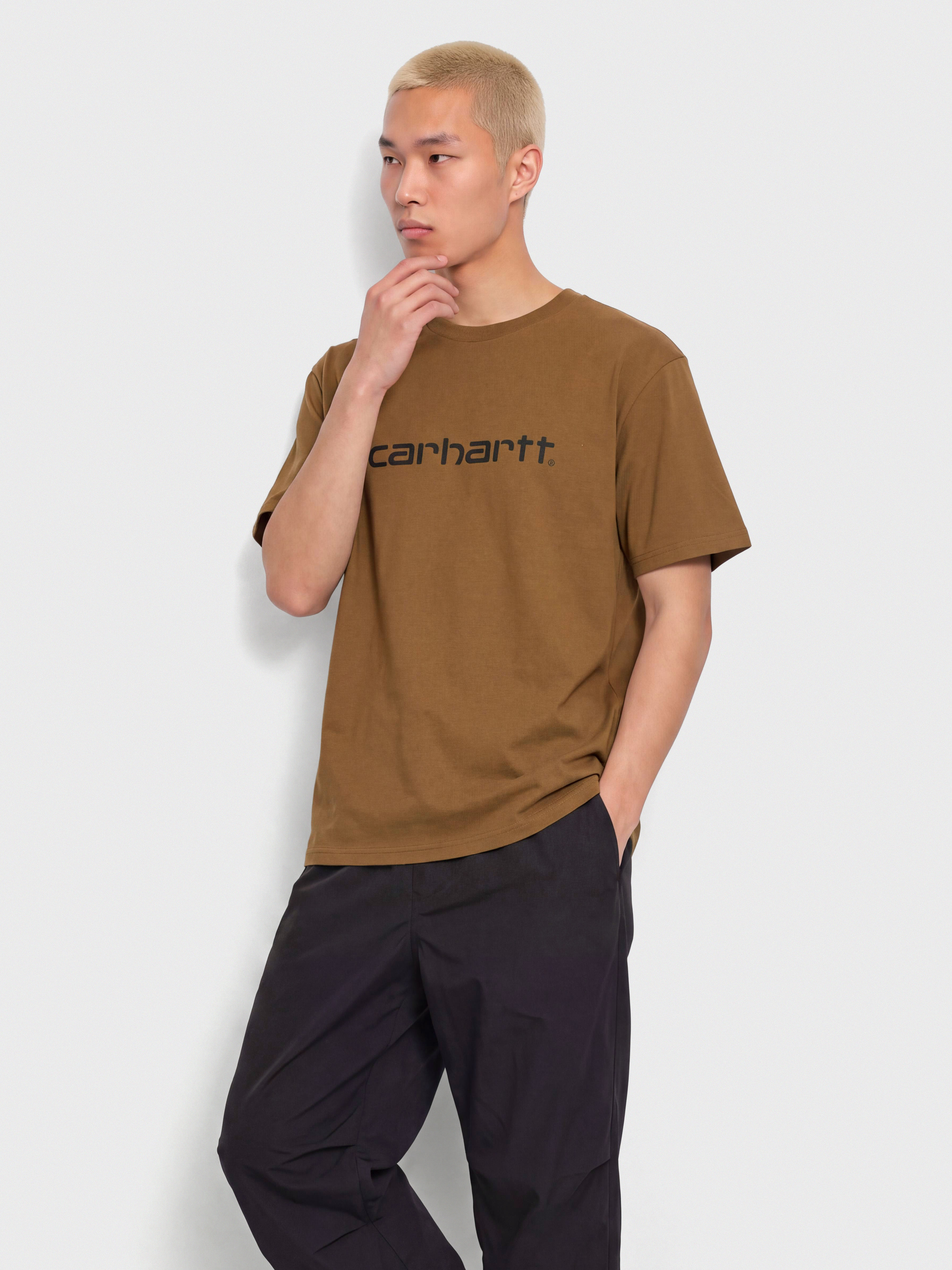T-shirt Carhartt WIP Script (wip h brown/black)