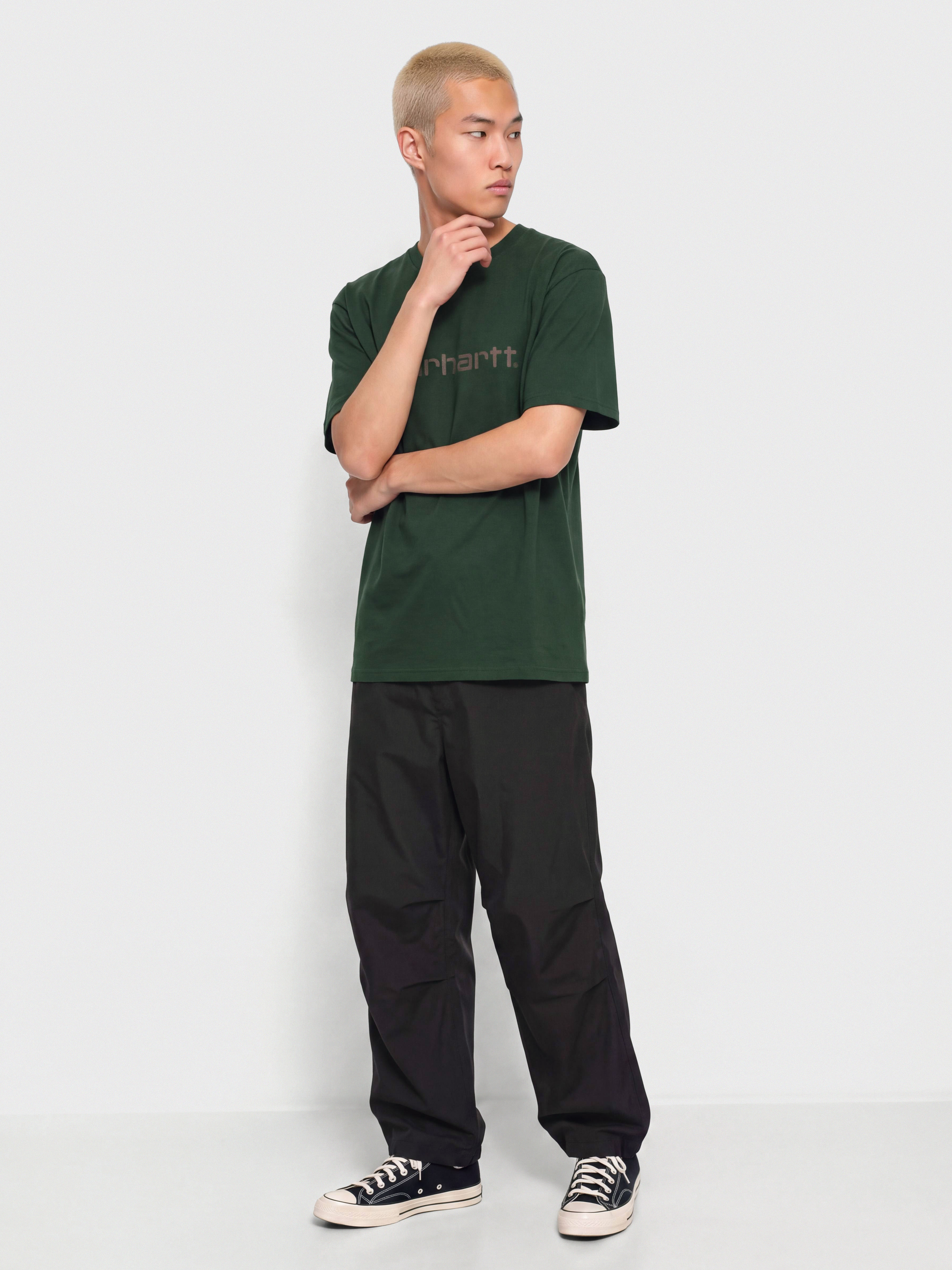 T-shirt Carhartt WIP Script (dark scarab/palisander)