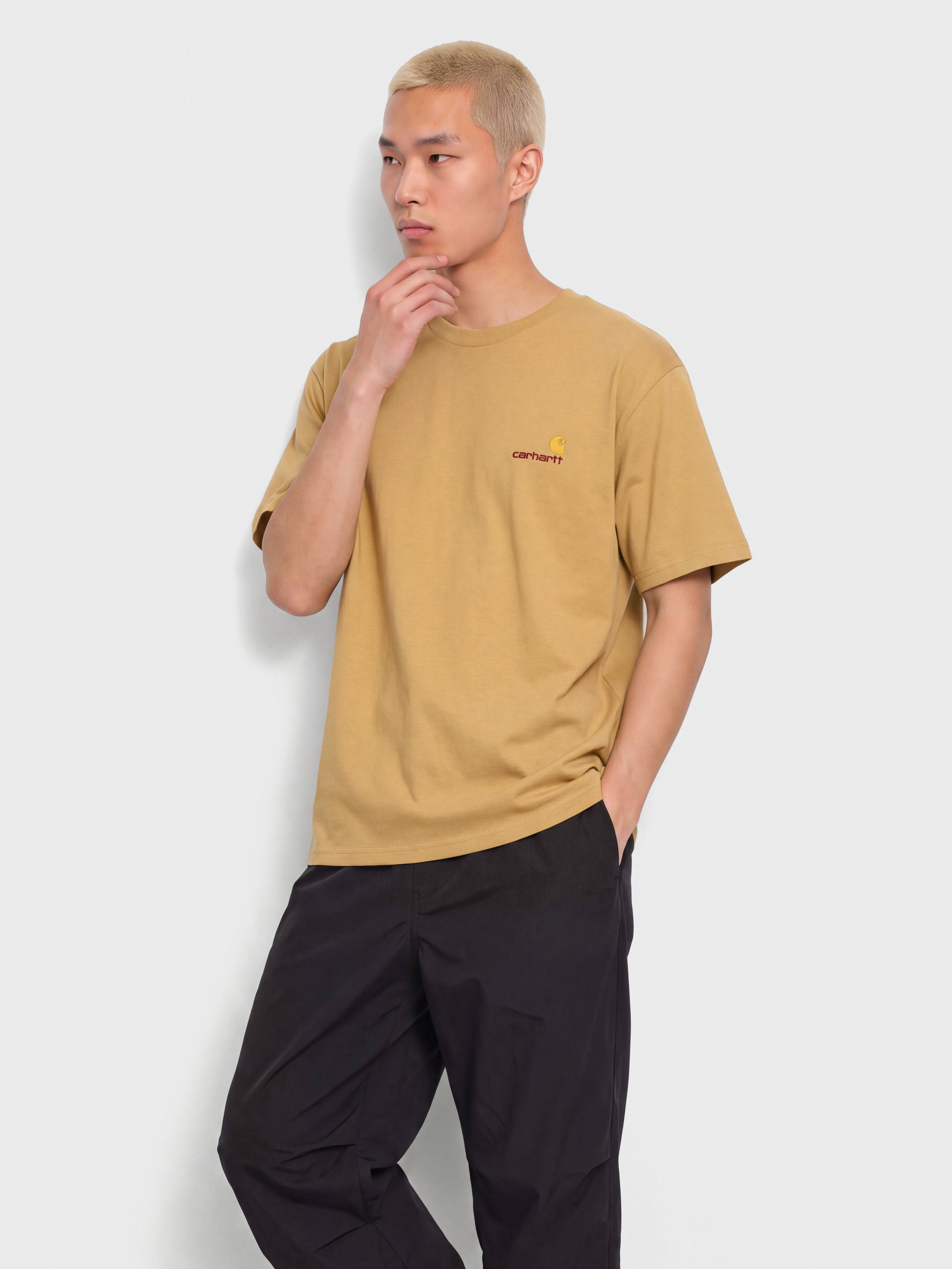 T-shirt Carhartt WIP American Script (wip dusty h)