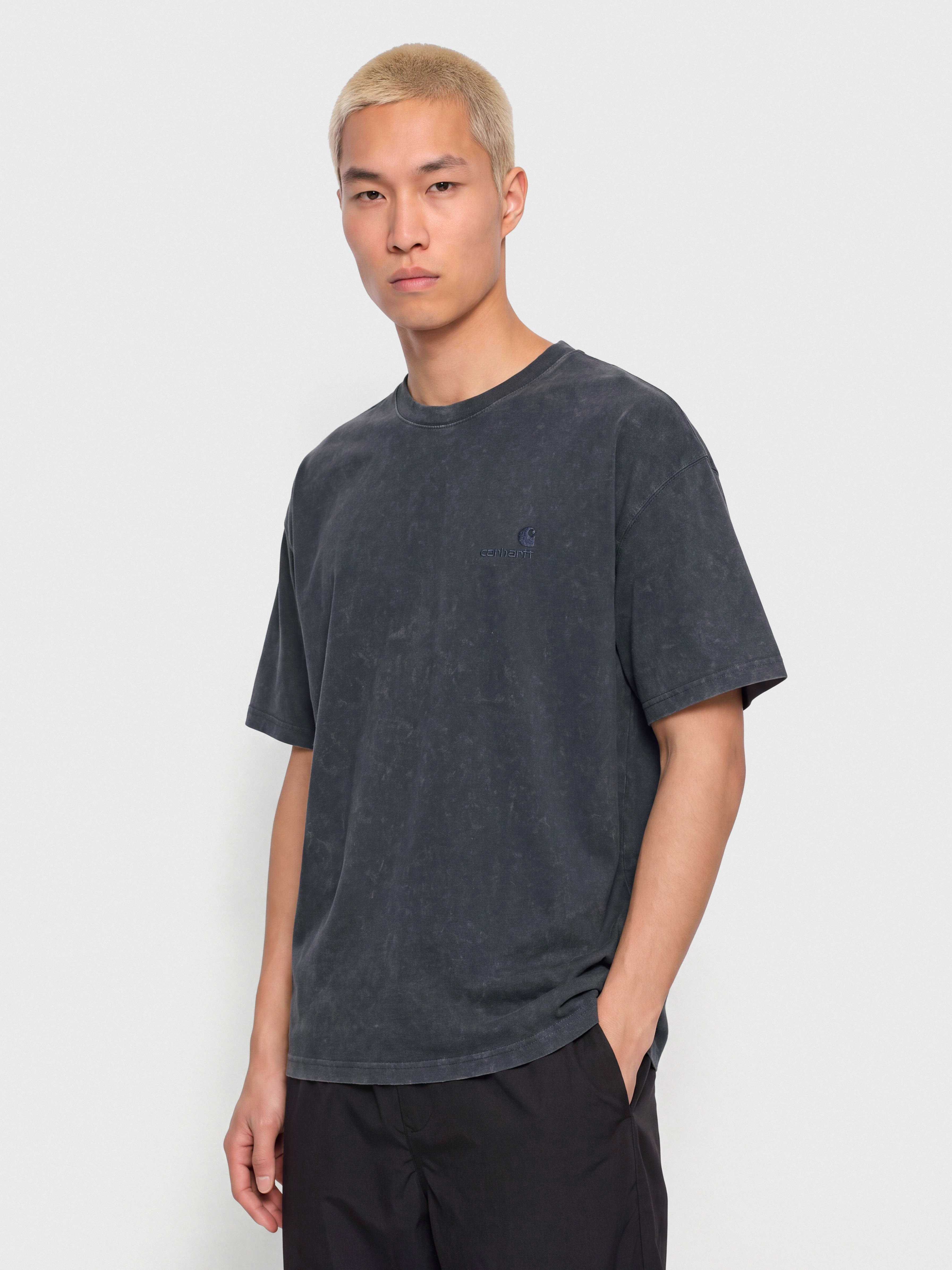 T-shirt Carhartt WIP Lambert (dark navy/moon wash)