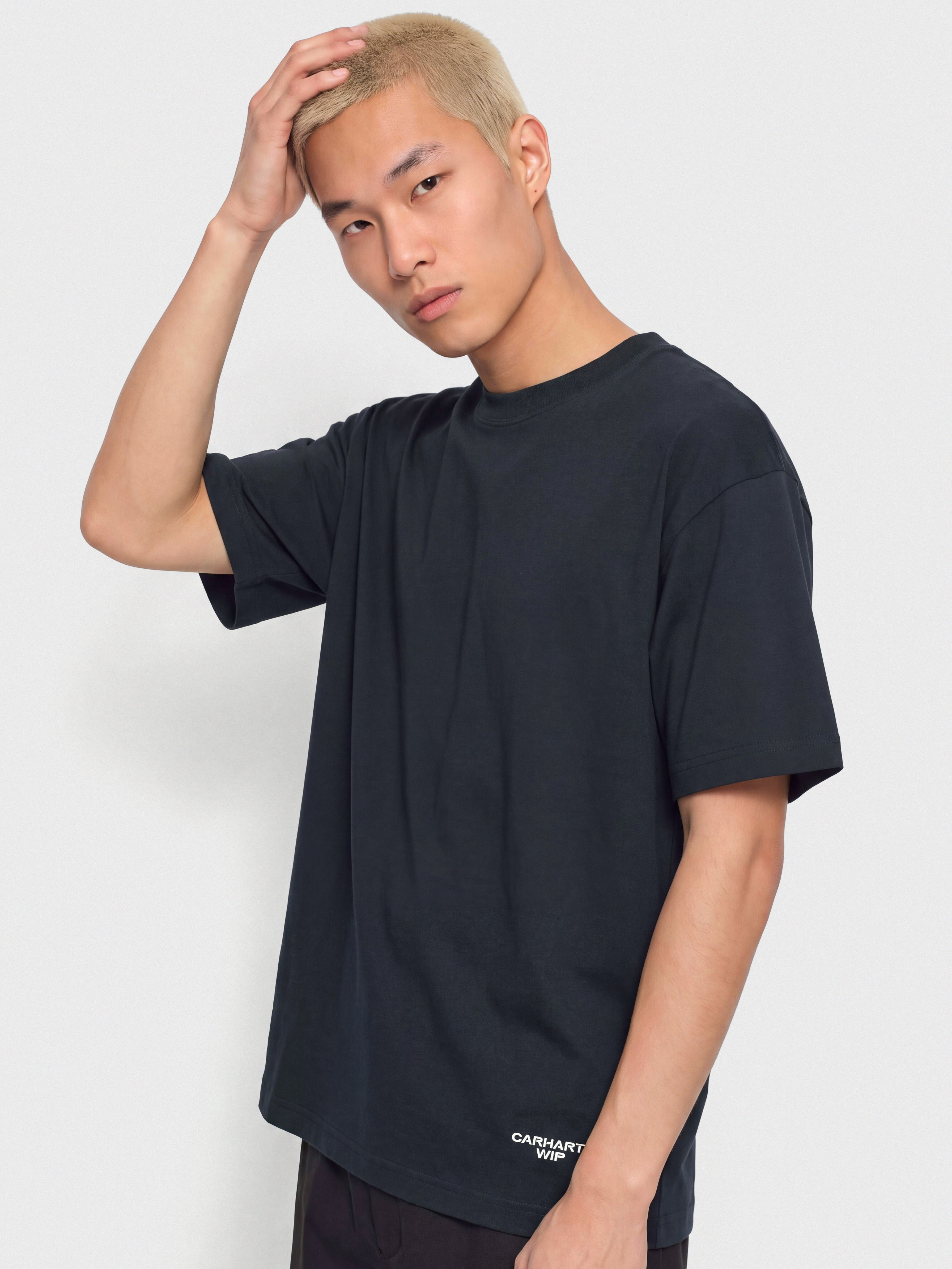 T-shirt Carhartt WIP Chapter Script (dark navy/white)