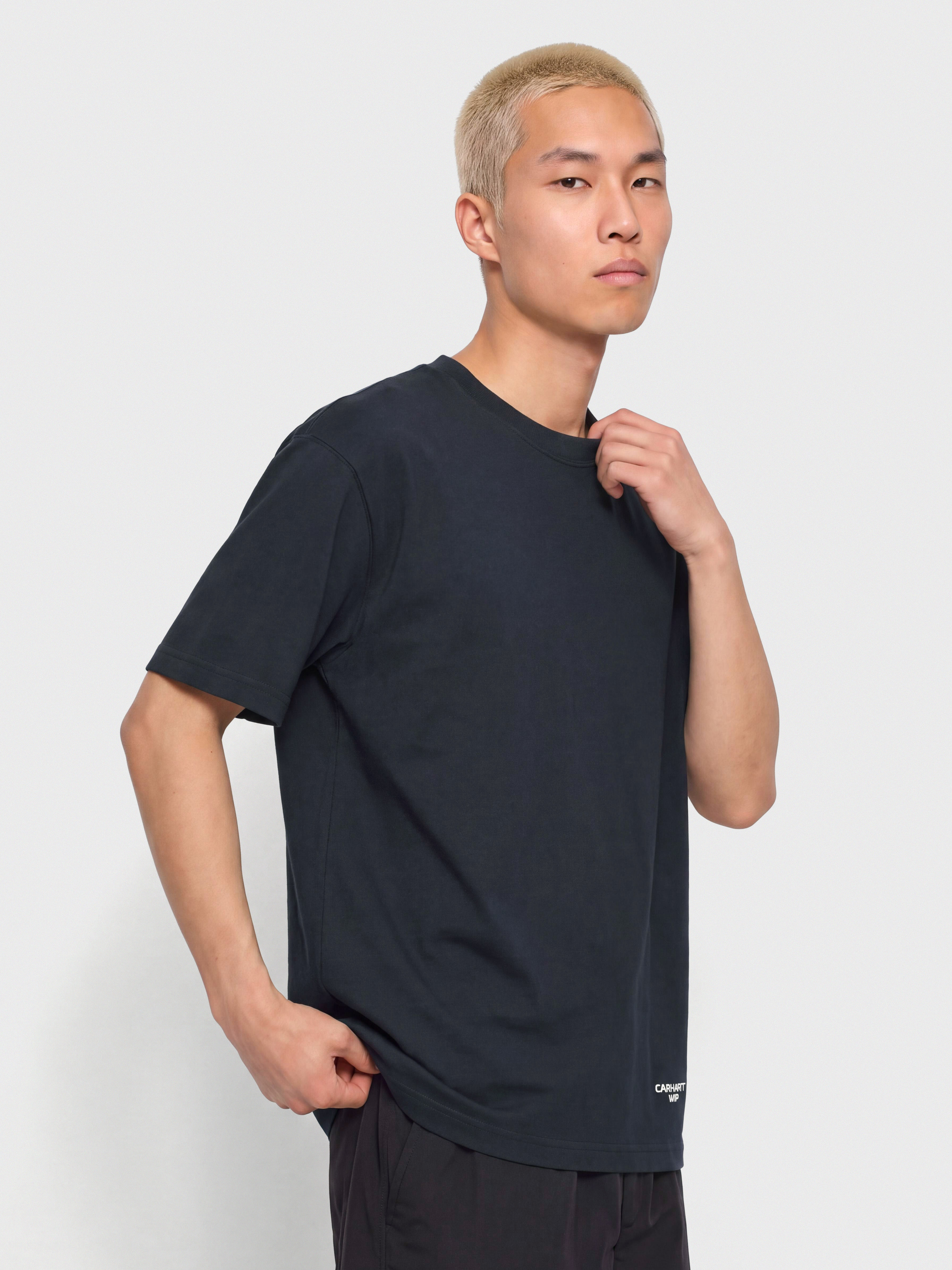 T-shirt Carhartt WIP Chapter Script (dark navy/white)