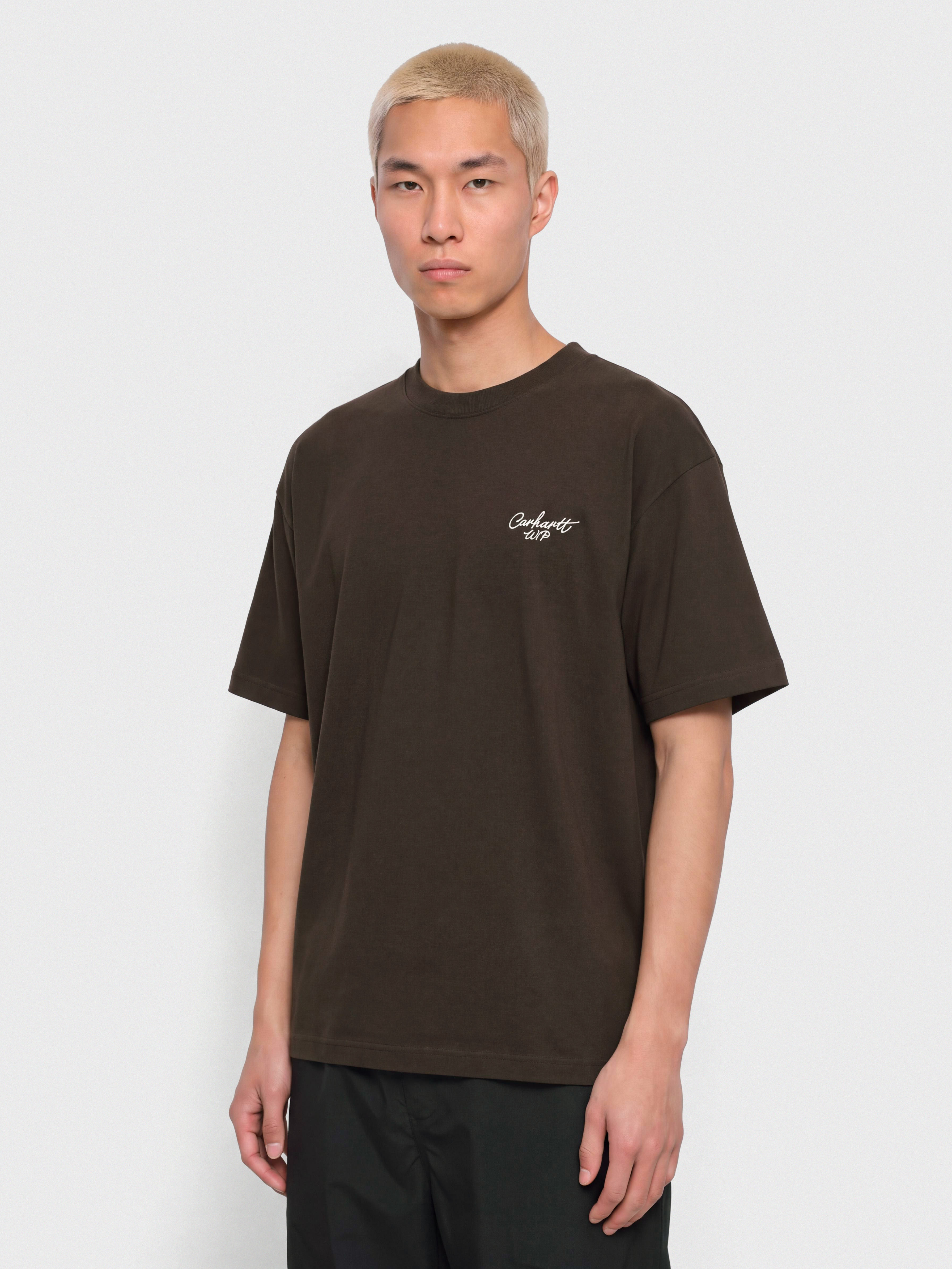 T-shirt Carhartt WIP Signature Script (tobacco/natural)