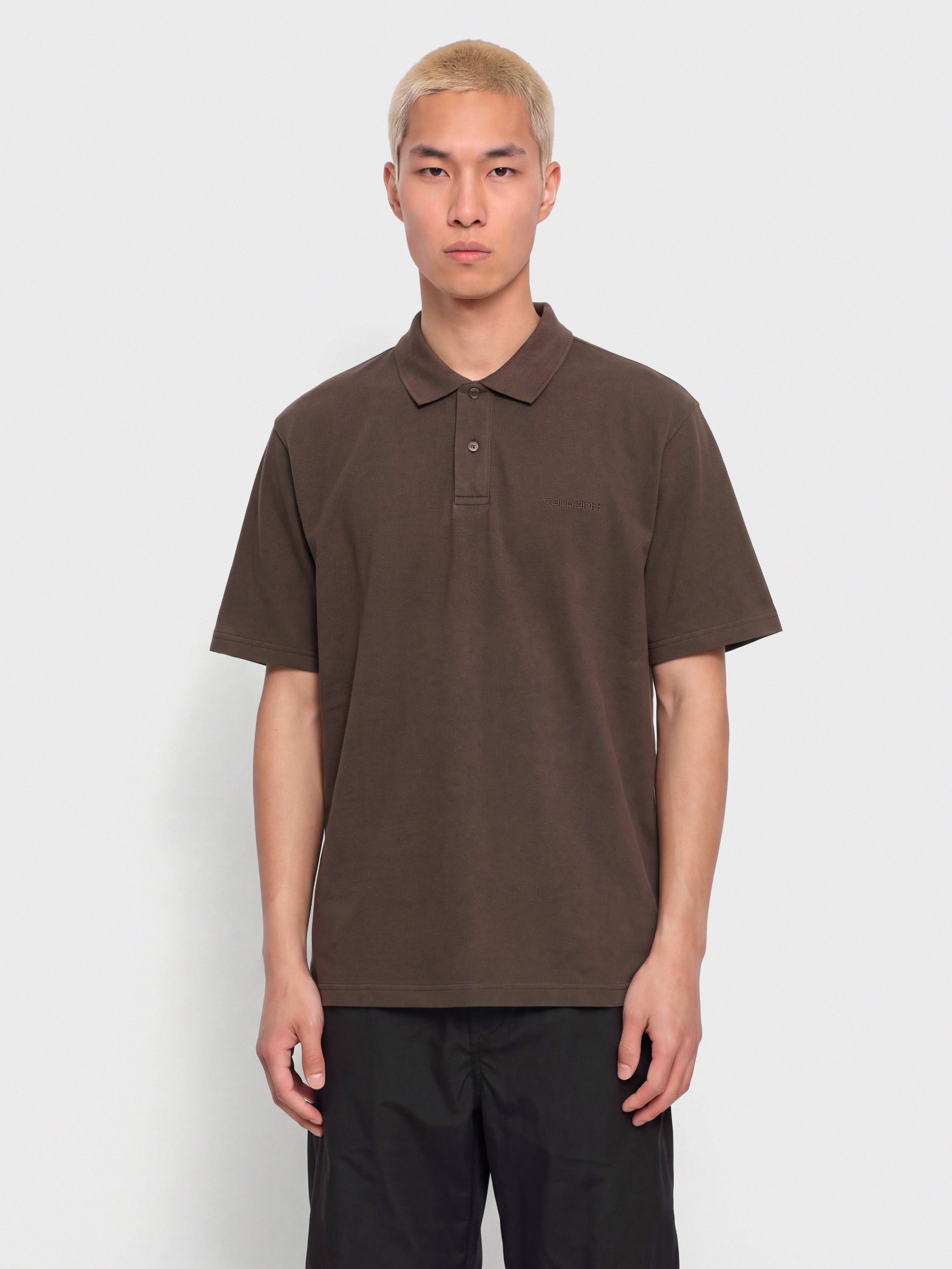 T-shirt Carhartt WIP Wayne Polo (palisander/garment dyed)