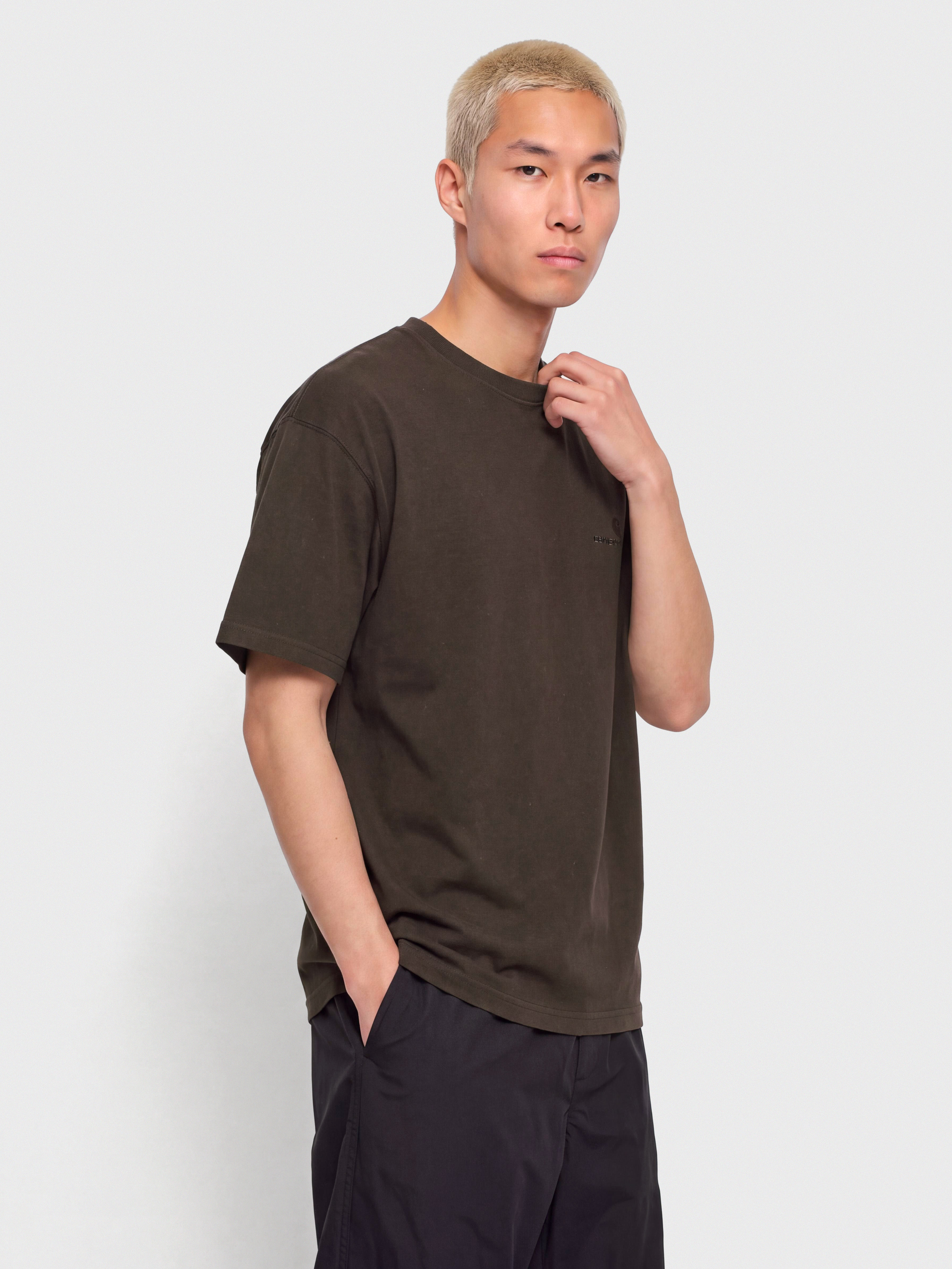 T-shirt Carhartt WIP Lambert (tobacco/moon wash)