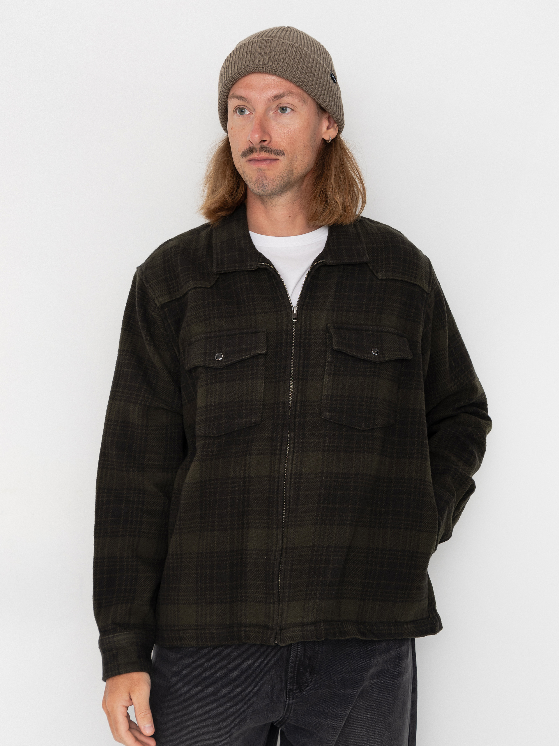 Kurtka OBEY Willie Zip Shirt (rosin multi)