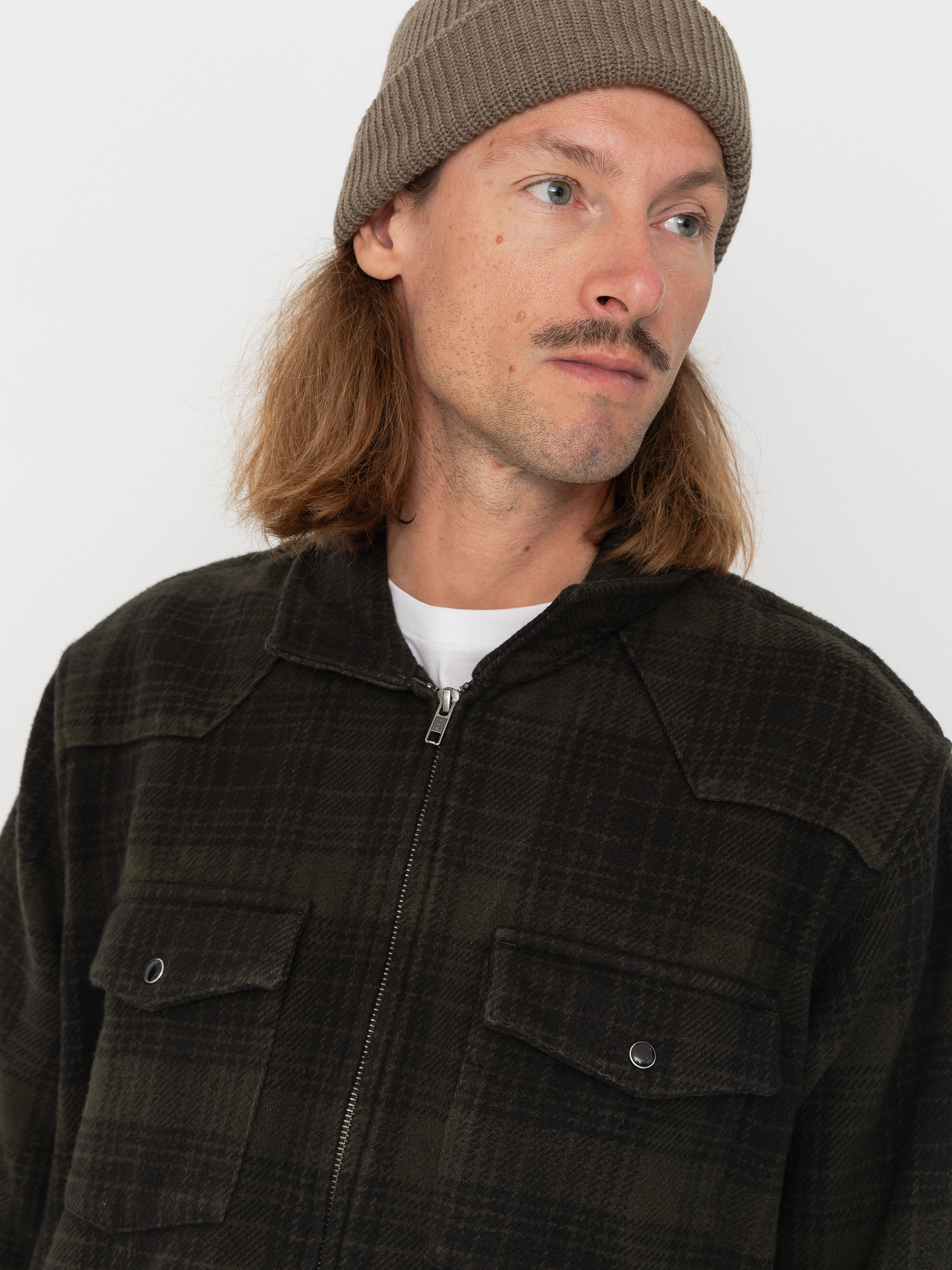 Kurtka OBEY Willie Zip Shirt (rosin multi)