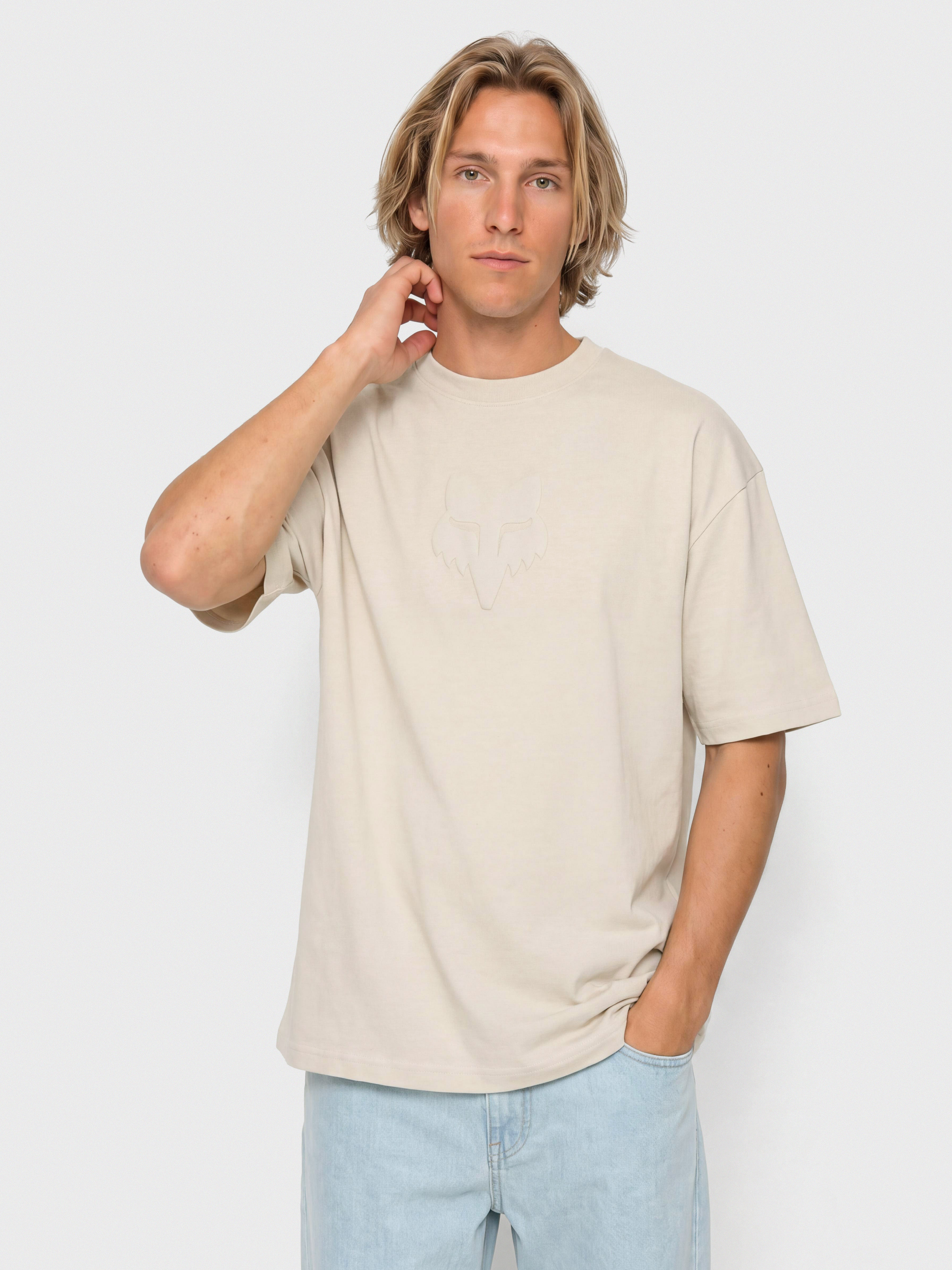 T-shirt Fox Fox Head Heavyweight (chalk)