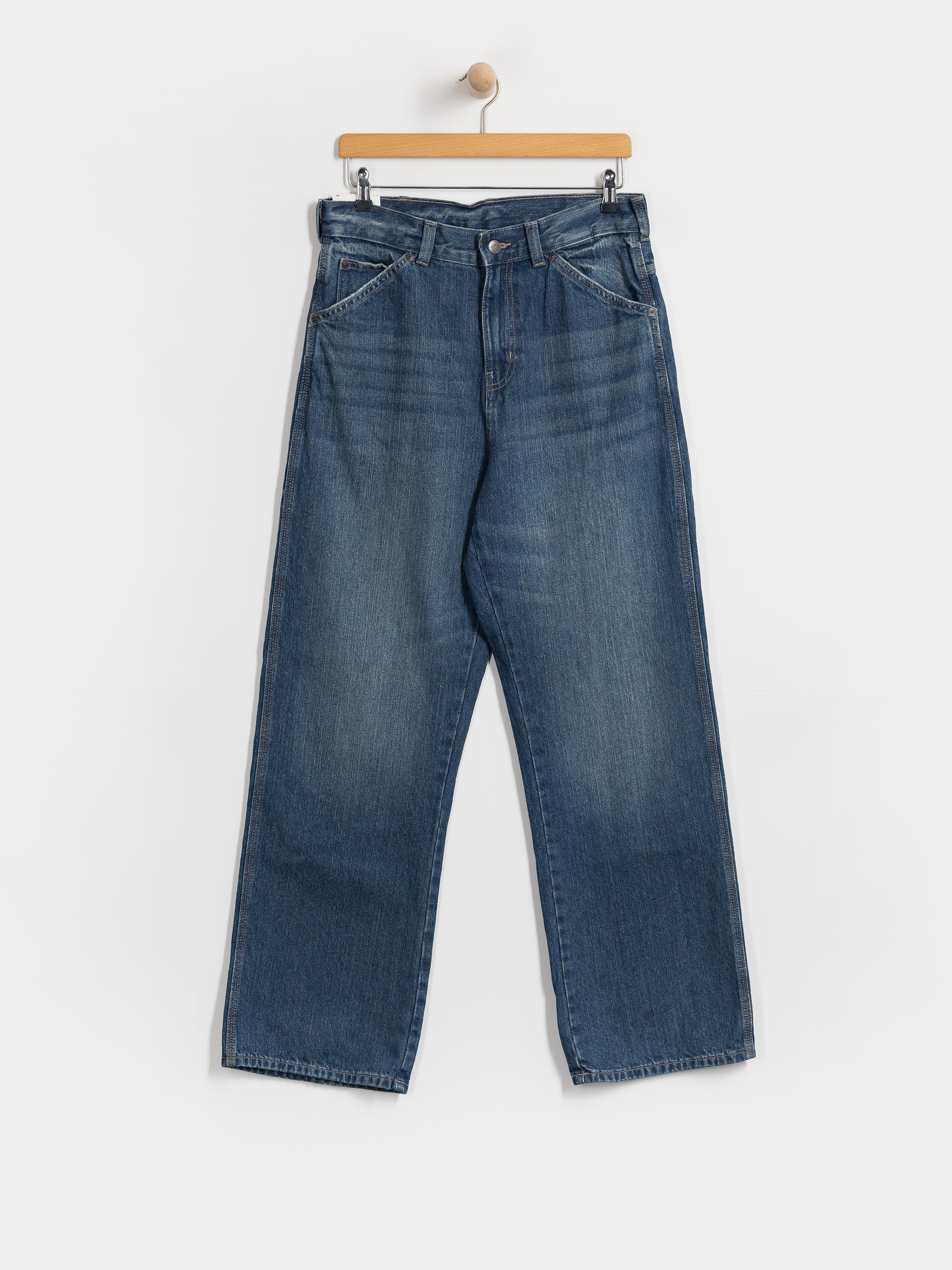 Spodnie Dickies Springerville Baggy Straight Work Jeans (mid blue fade wash)