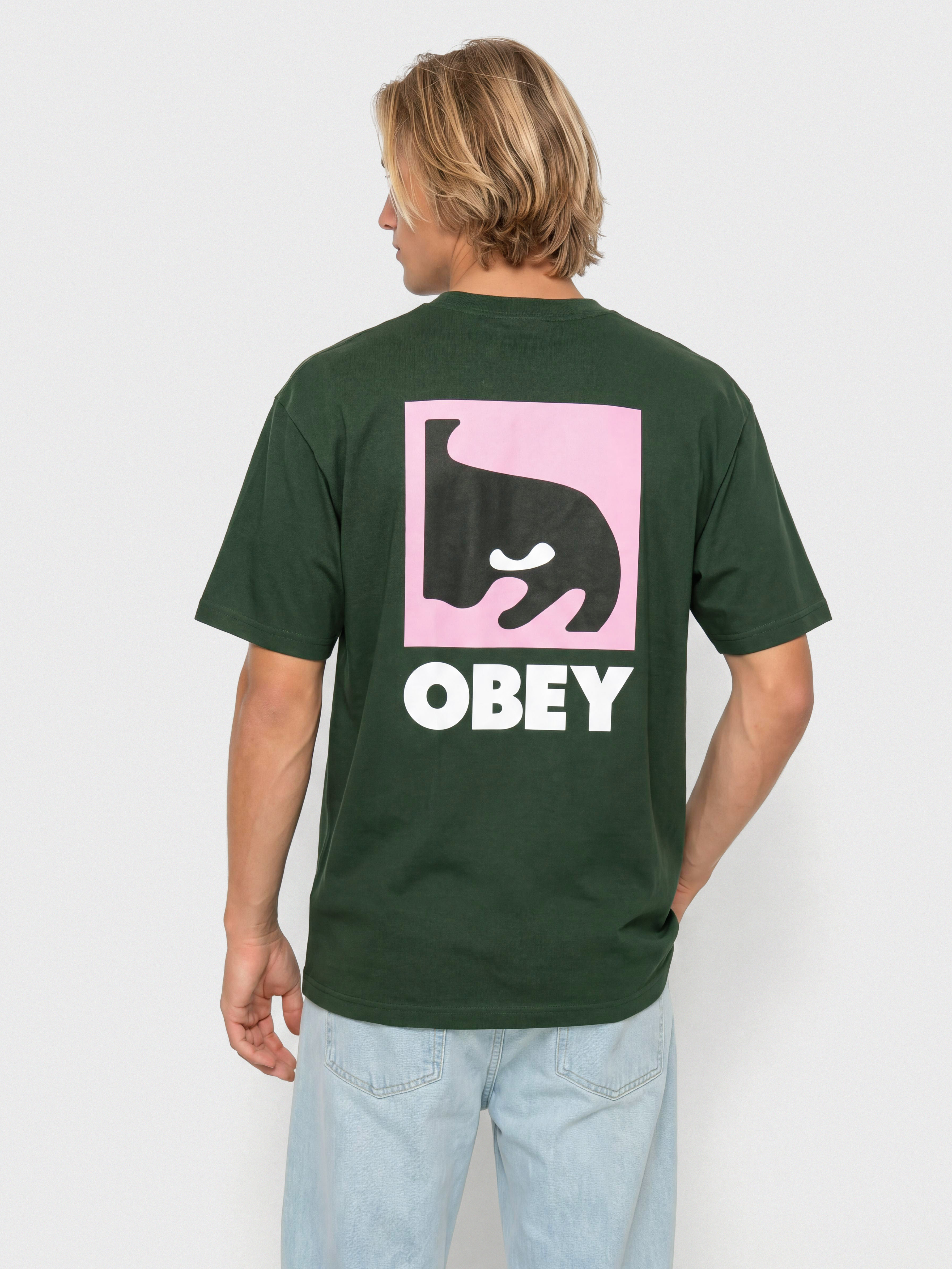 T-shirt OBEY Quarter Eye Icon (forest green)