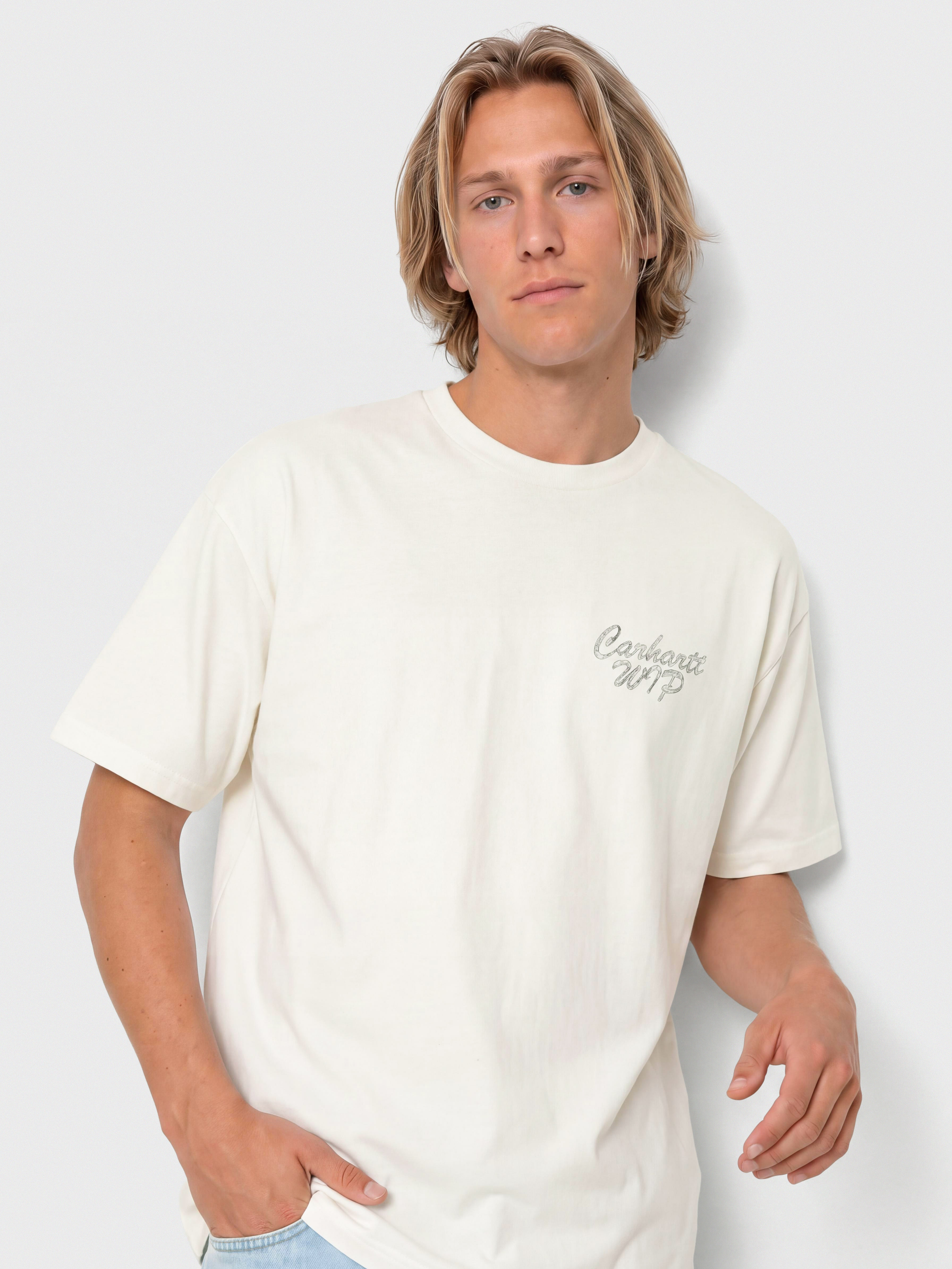 T-shirt Carhartt WIP Hatching Script (wax/garment dyed)