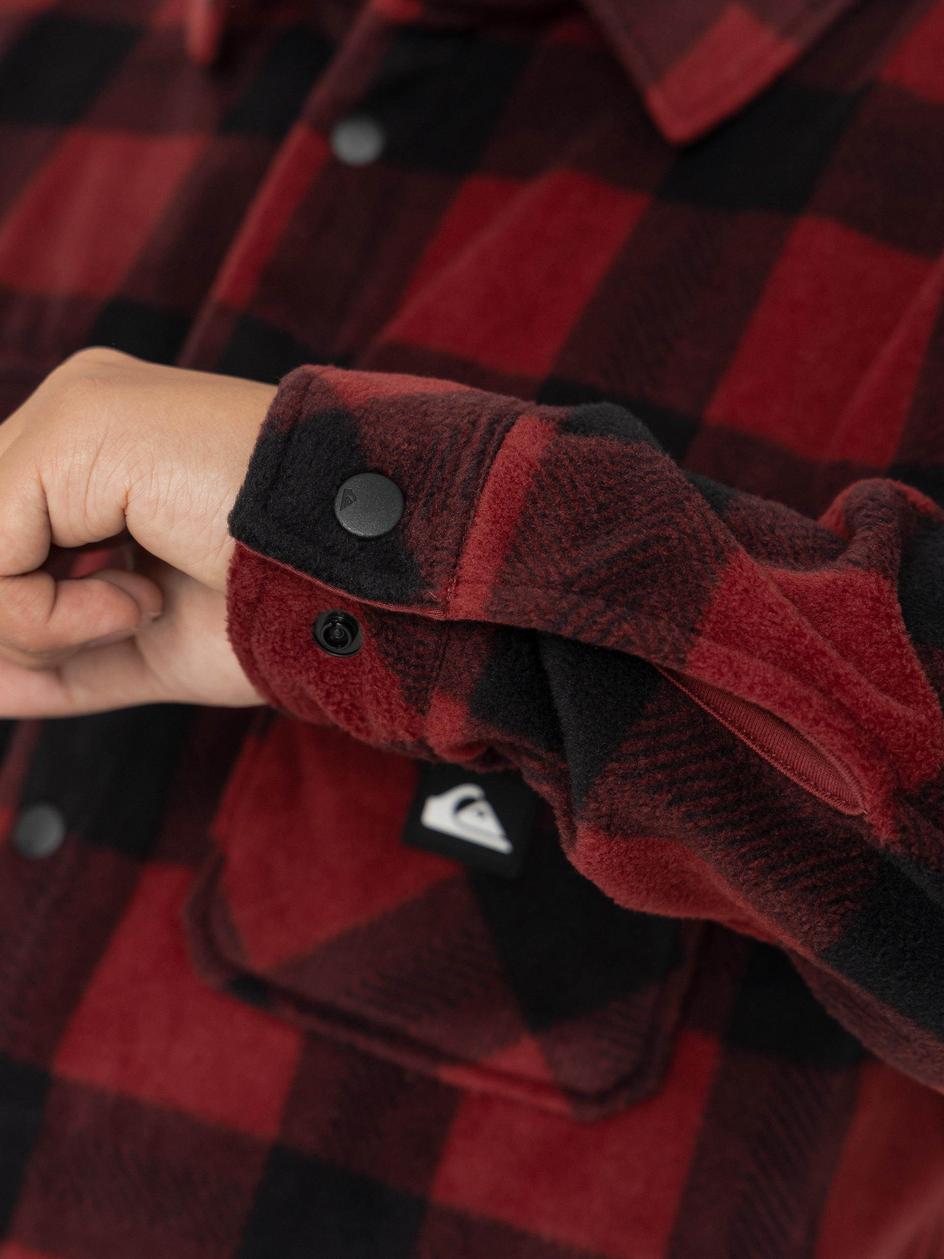 Męski Polar Quiksilver Venture Polar Fleece Shirt (venture polar oxblood)