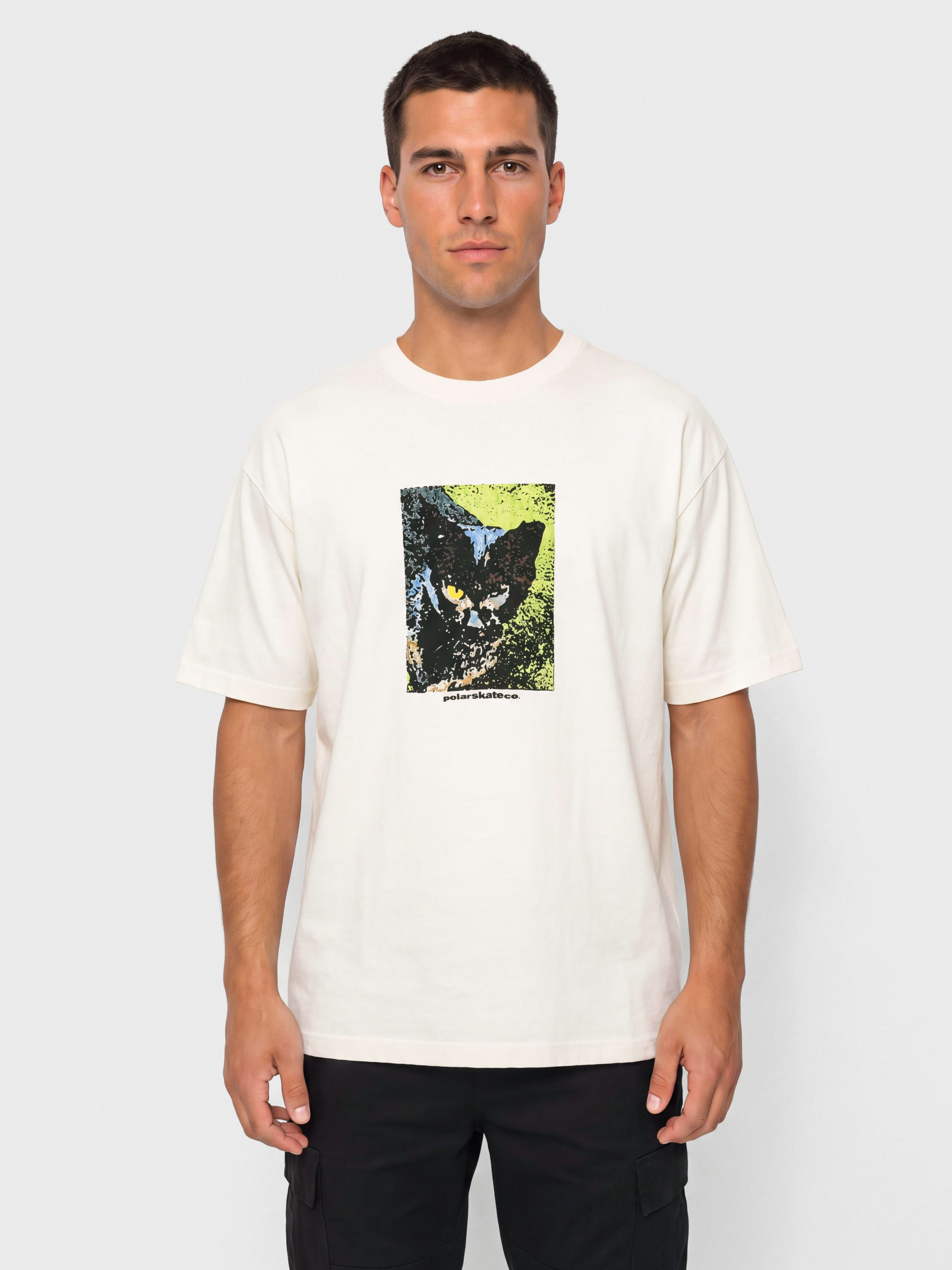 T-shirt Polar Skate Cat (ivory)