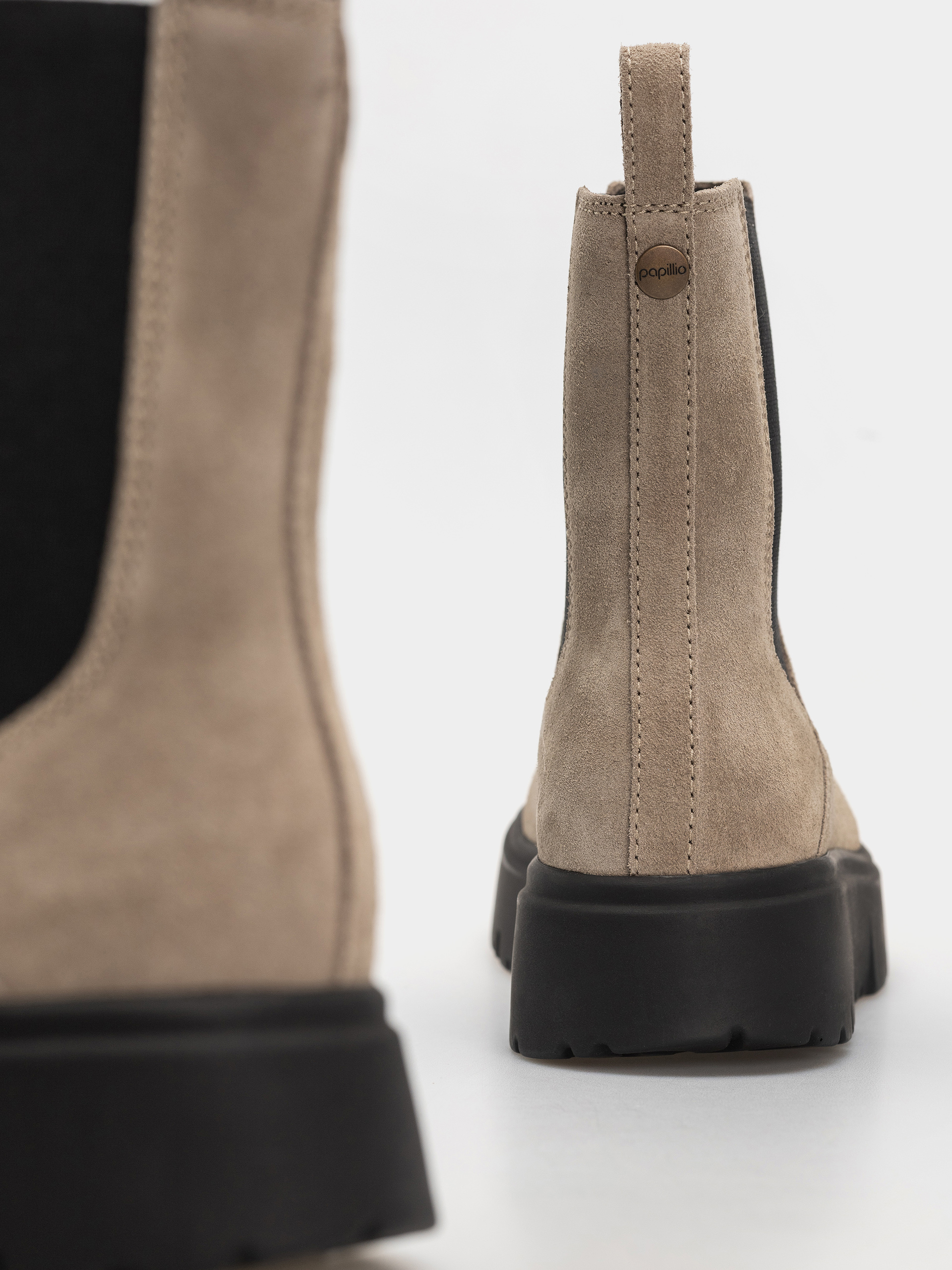 Buty Birkenstock Theda Chelsea Suede Leather Narrow Wmn (taupe)