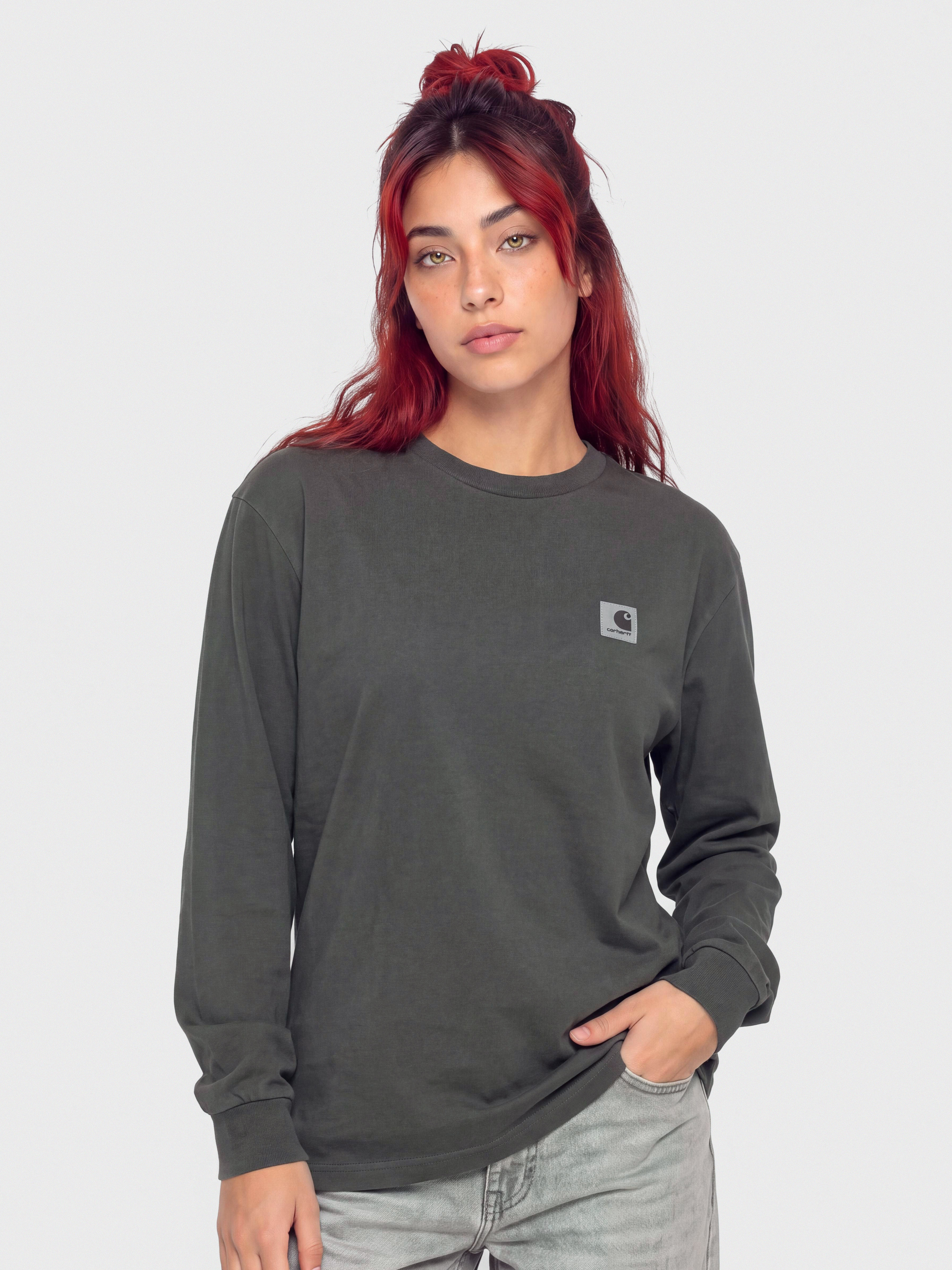 Longsleeve Carhartt WIP Nelson Wmn (black/garment dyed)
