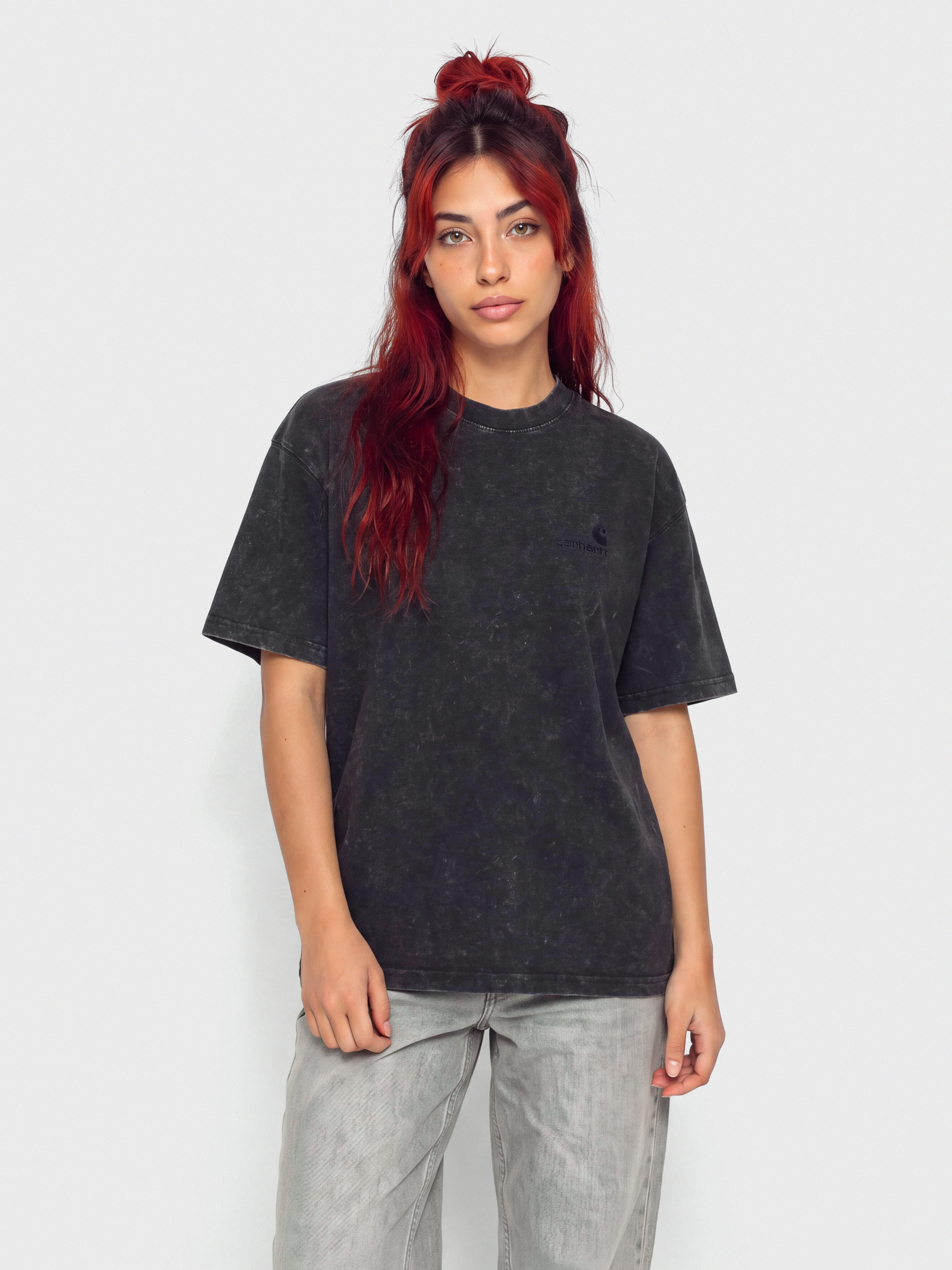 T-shirt Carhartt WIP Lambert Wmn (black/moon wash)