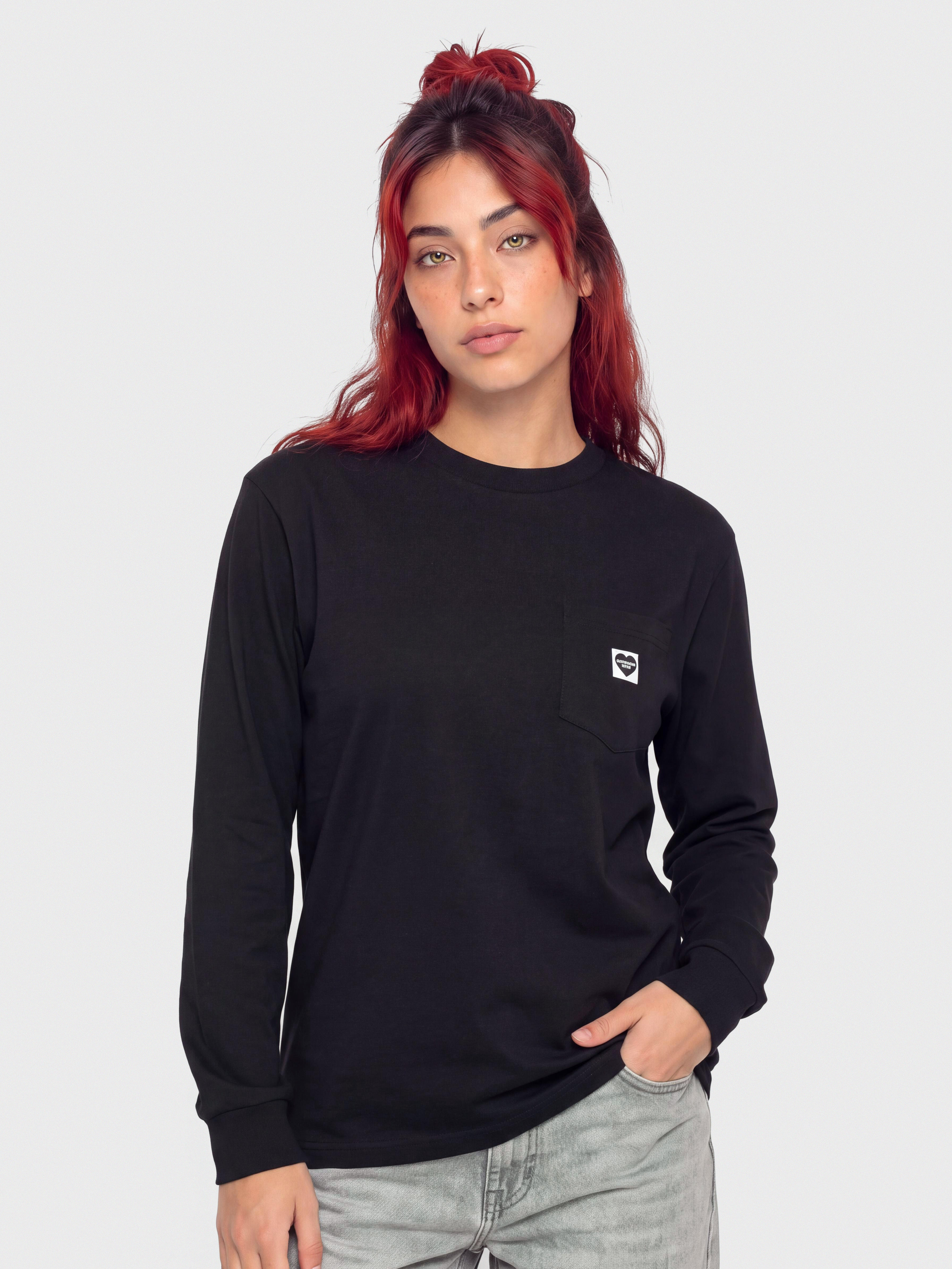 Longsleeve Carhartt WIP Pocket Small Heart Wmn (black/black)